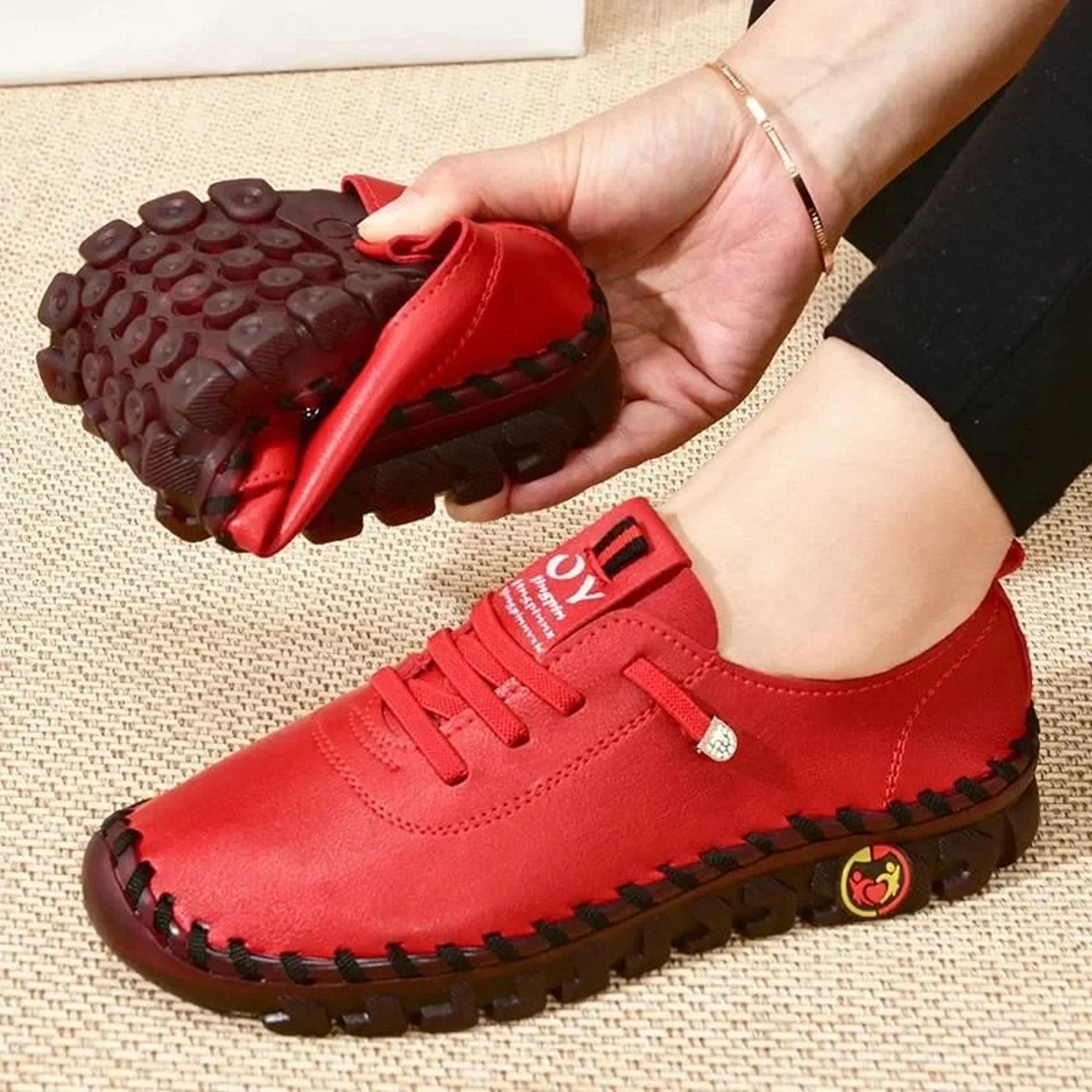 Womens Leather Casual Sneakers With Soft Sole And Slip On Fit For Everyday Comfort 5