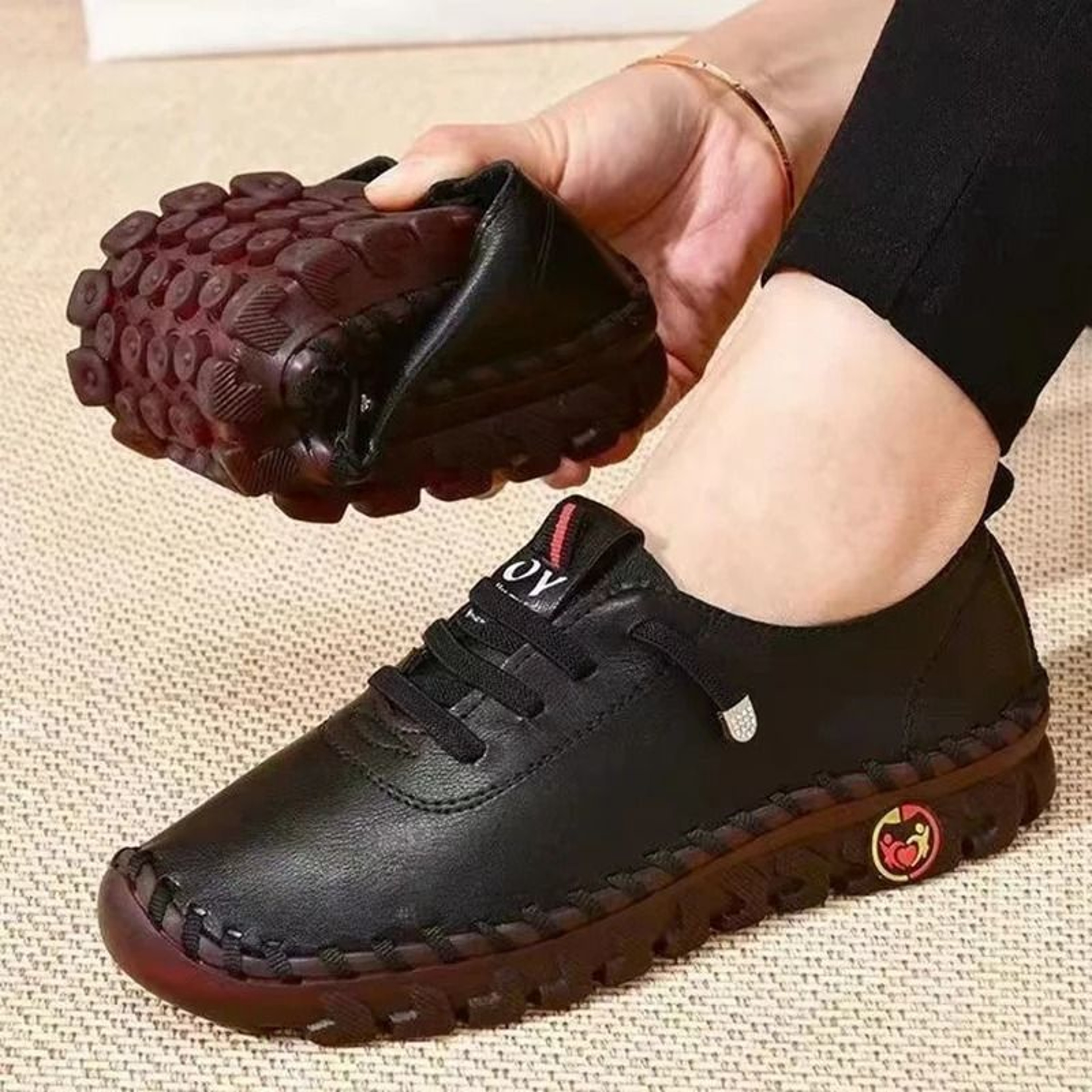 Womens Leather Casual Sneakers With Soft Sole And Slip On Fit For Everyday Comfort 7