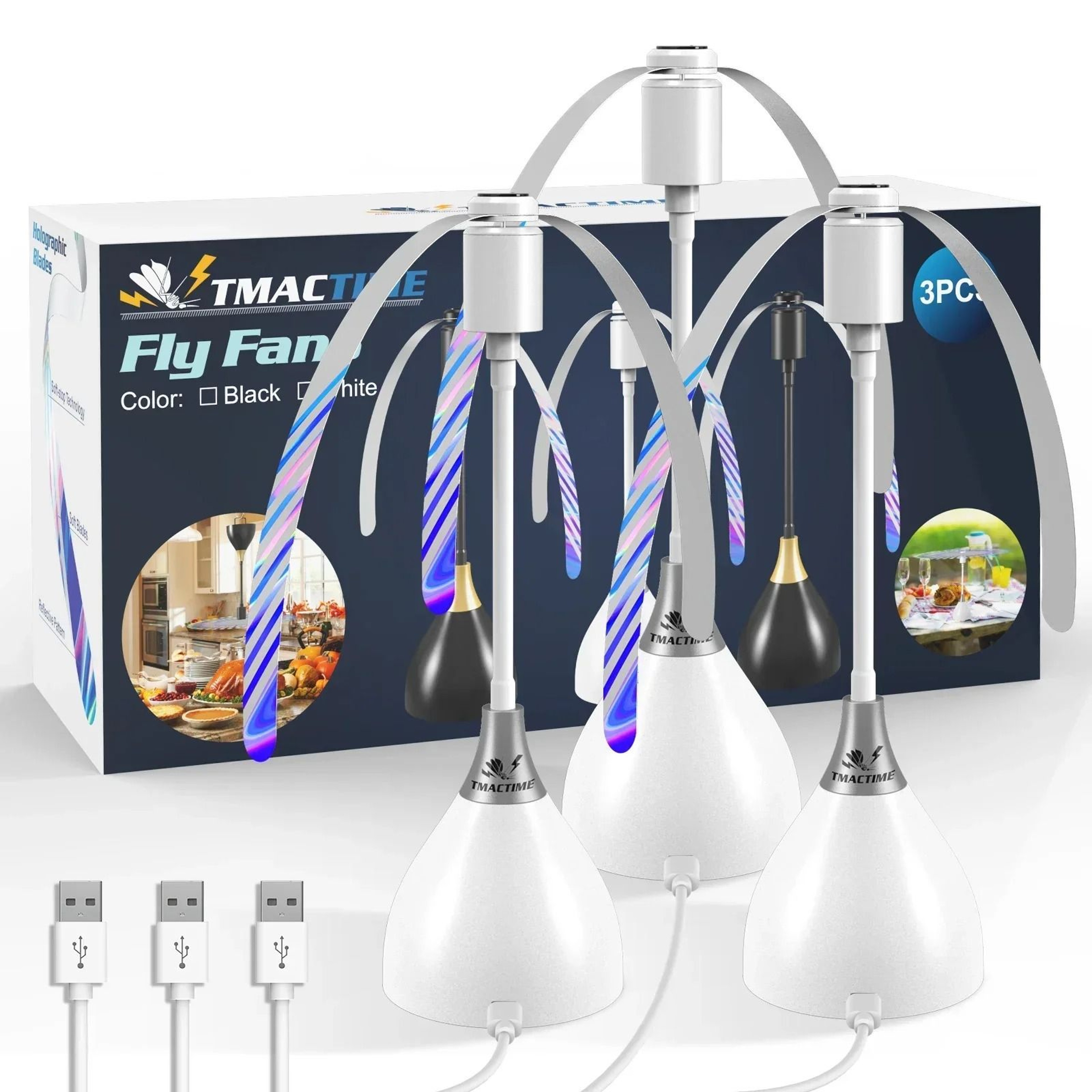 Fly Repellent Table Fans With Soft Blades For Outdoor Dining And Picnics 9
