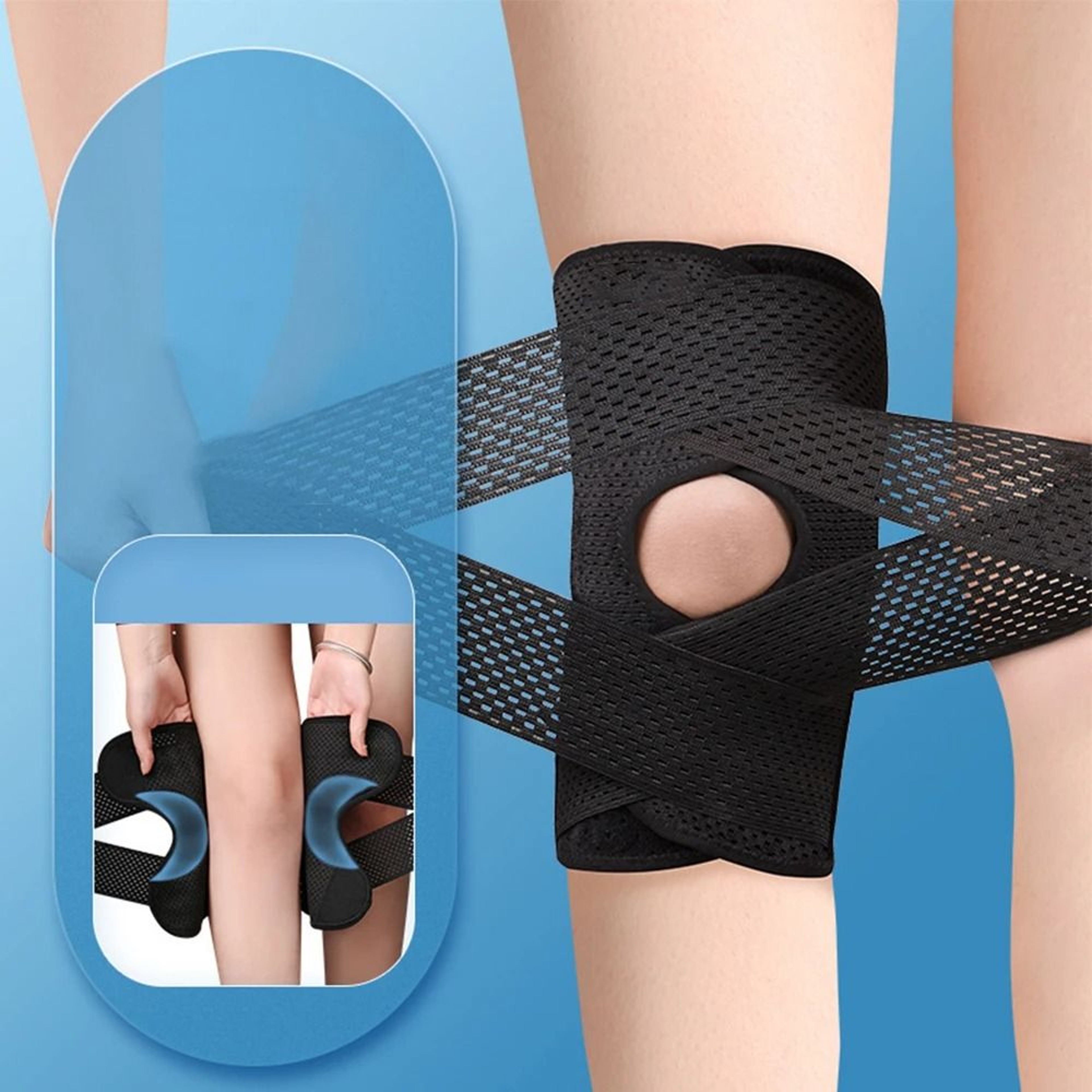 Elastic Compression Sports Knee Pad Support Brace For Men And Women 1
