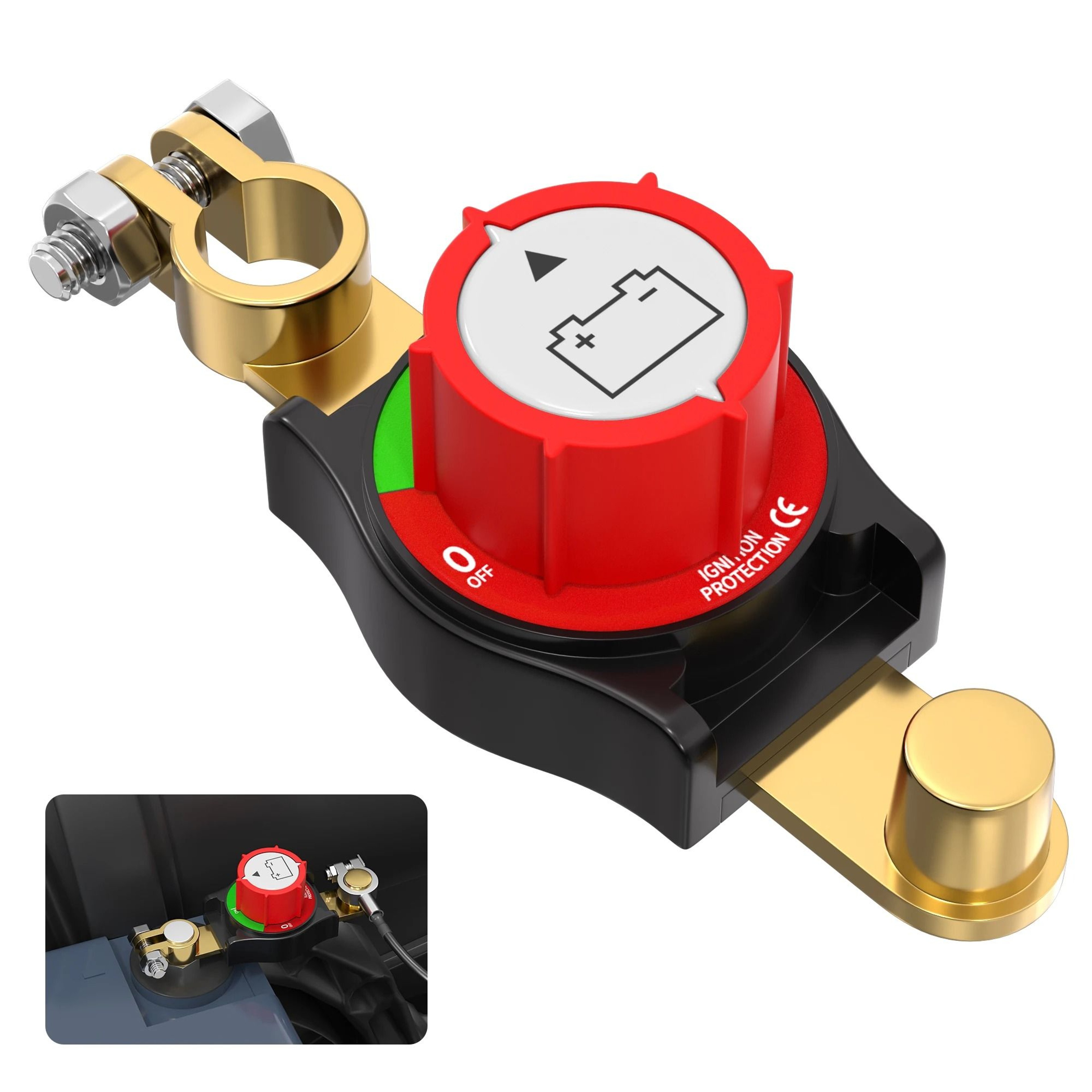 Heavy Duty Battery Disconnect Switch For 12V To 48V Vehicles RVs And Boats 0