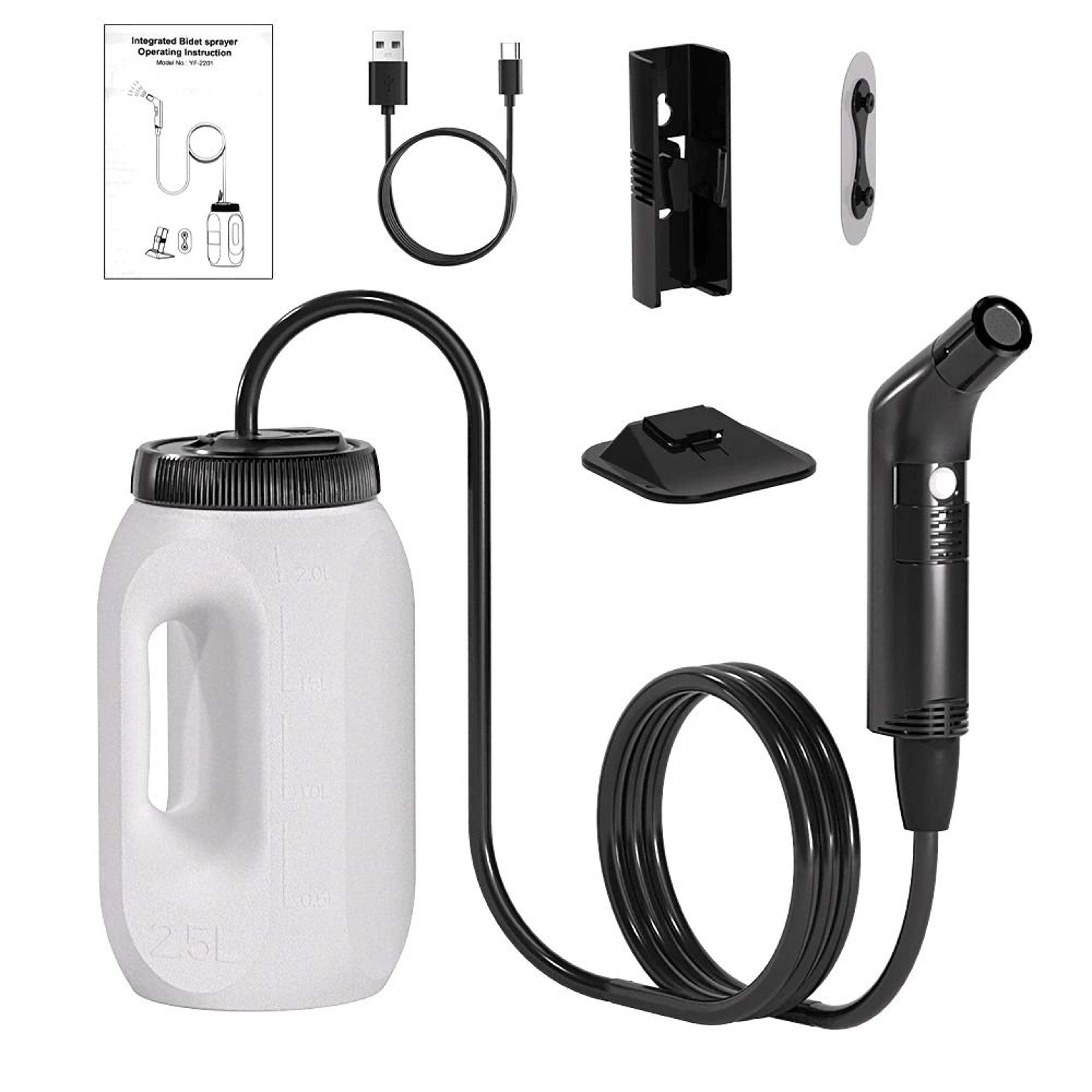 Portable Cordless Bidet Sprayer For Personal Hygiene And Outdoor Cleaning 2