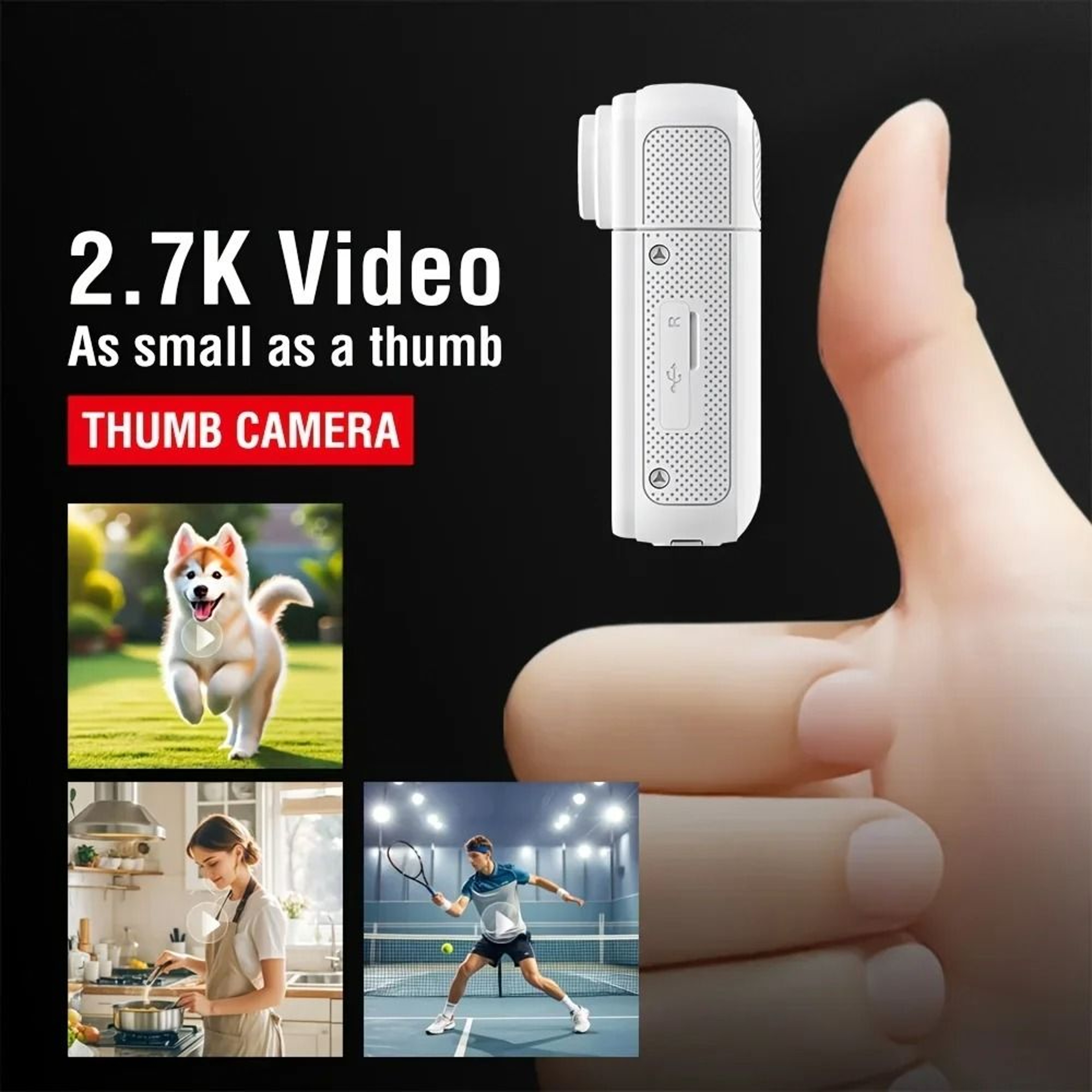 Compact Magnetic Wearable Camera For Sports Pets Travel And Vlogging 4