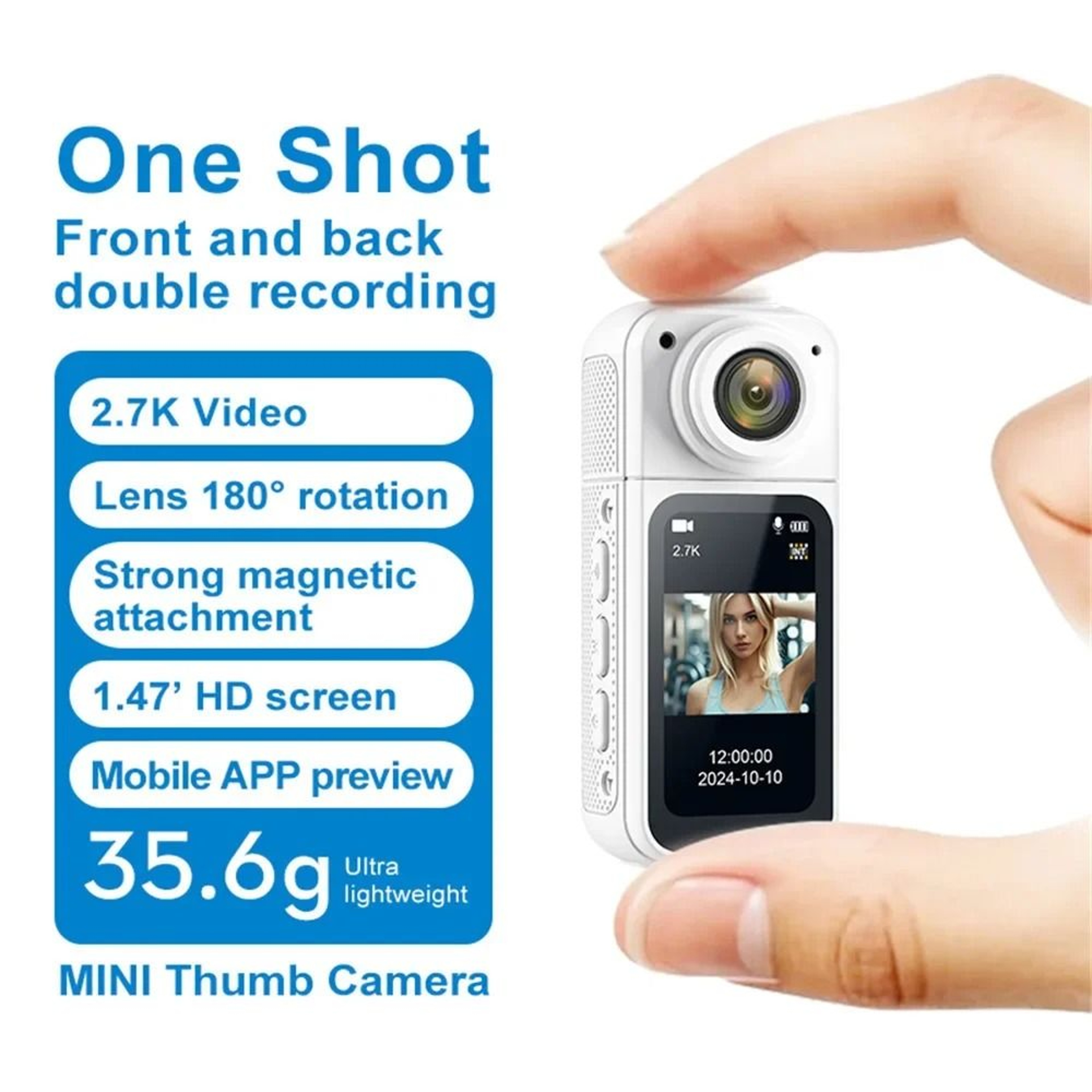 Compact Magnetic Wearable Camera For Sports Pets Travel And Vlogging 5
