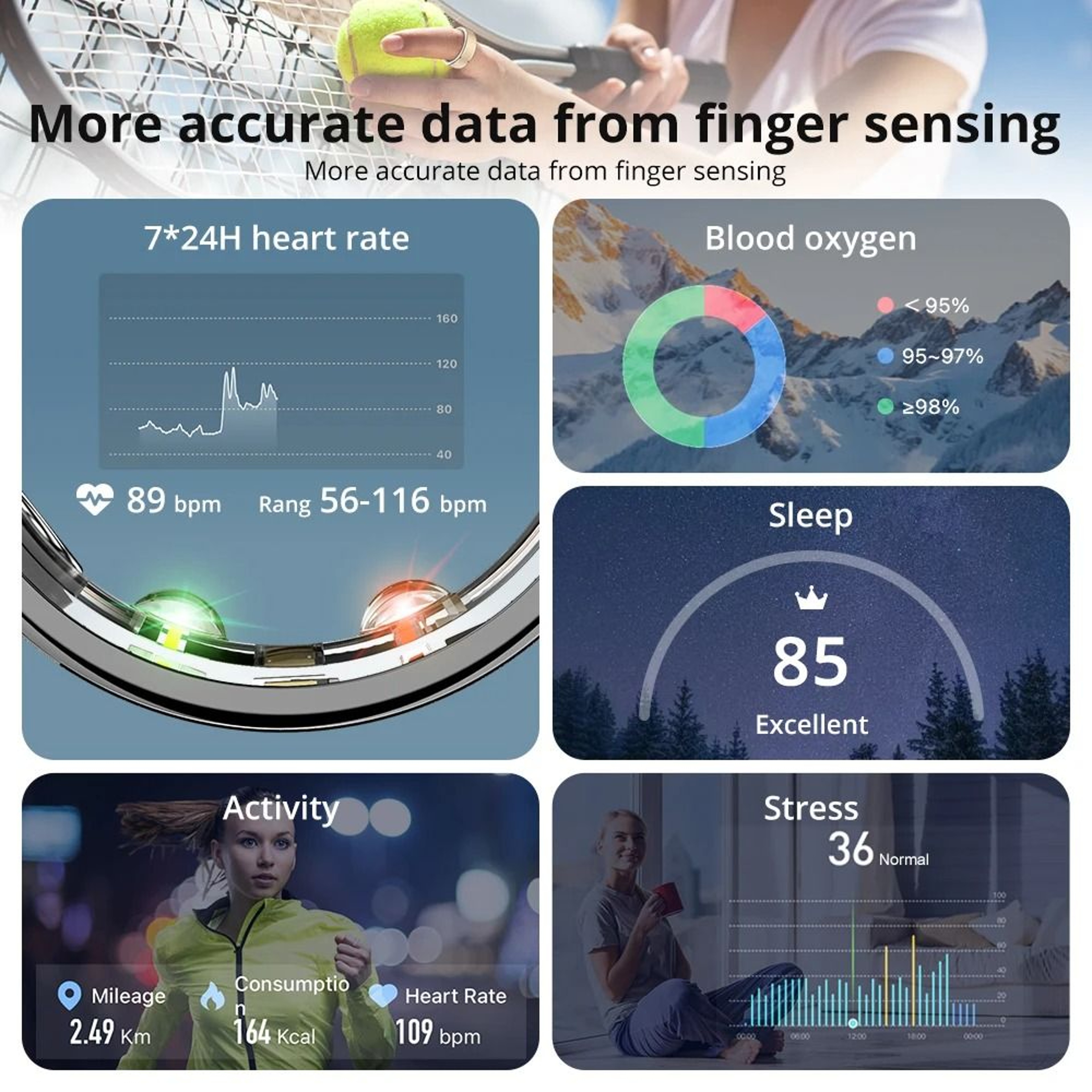Smart Fitness Ring With Health And Sleep Tracking 0