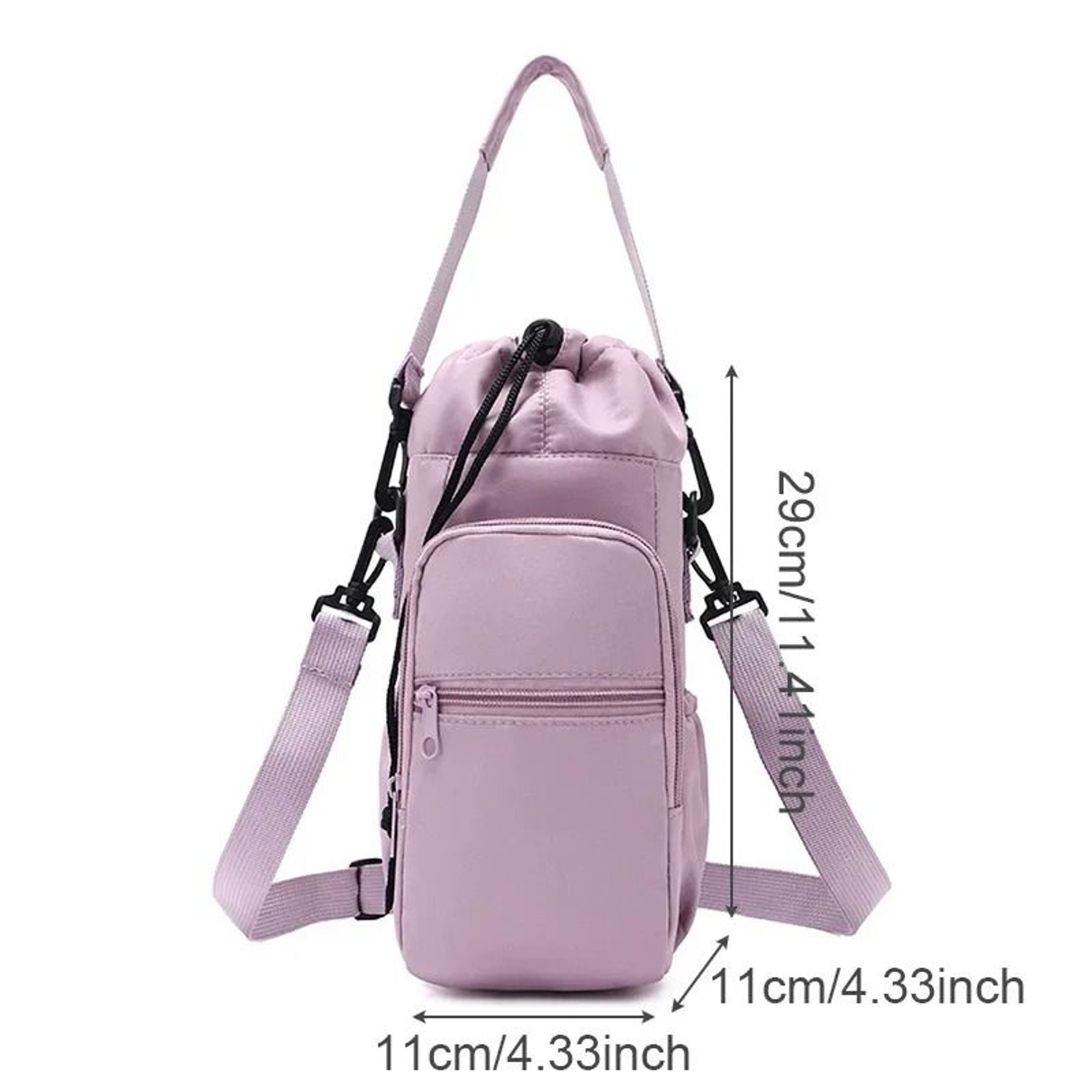 Insulated Water Bottle Carrier With Phone Pocket And Adjustable Strap 5