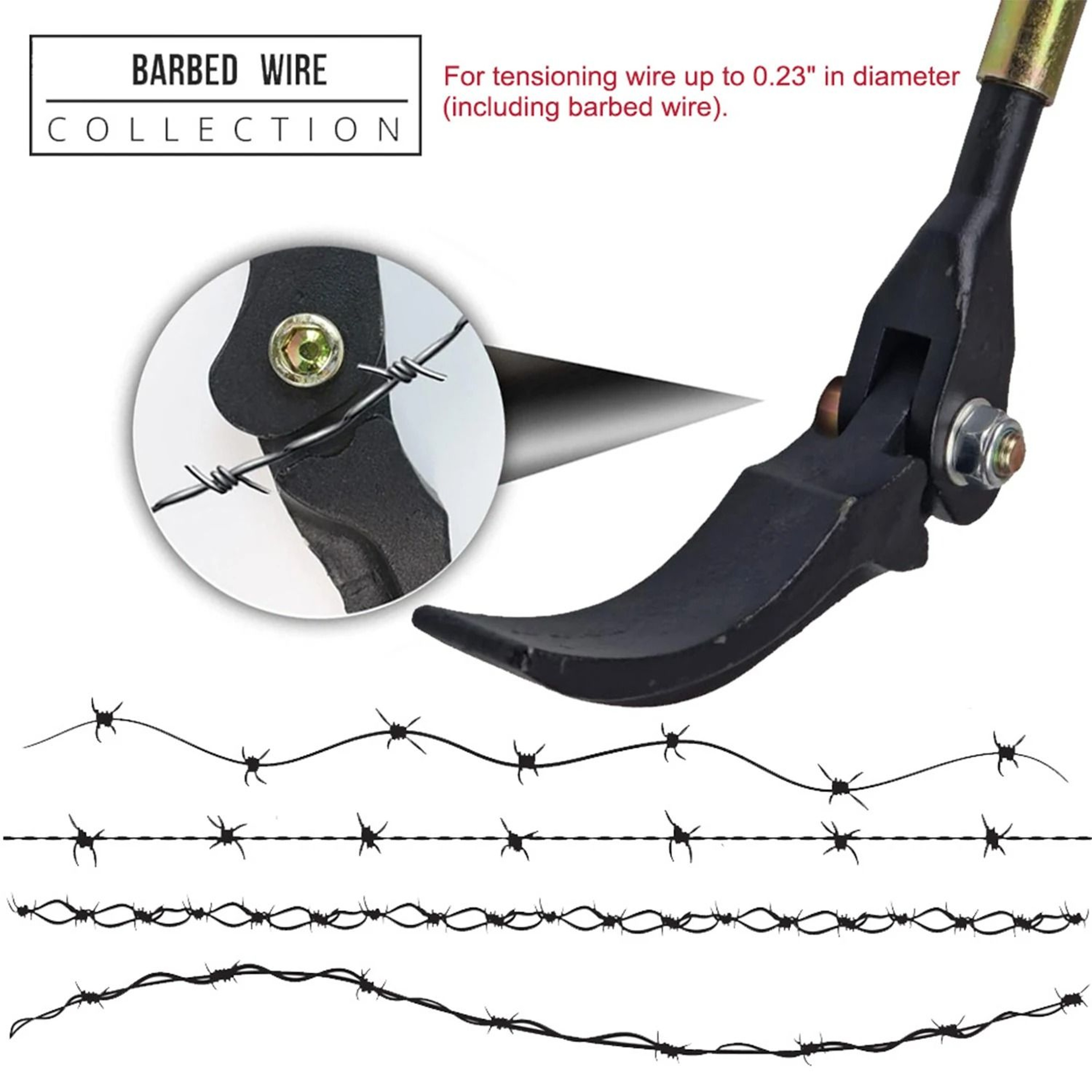 Wire Tensioner Tool For Barbed Fence Installation And Repair 2