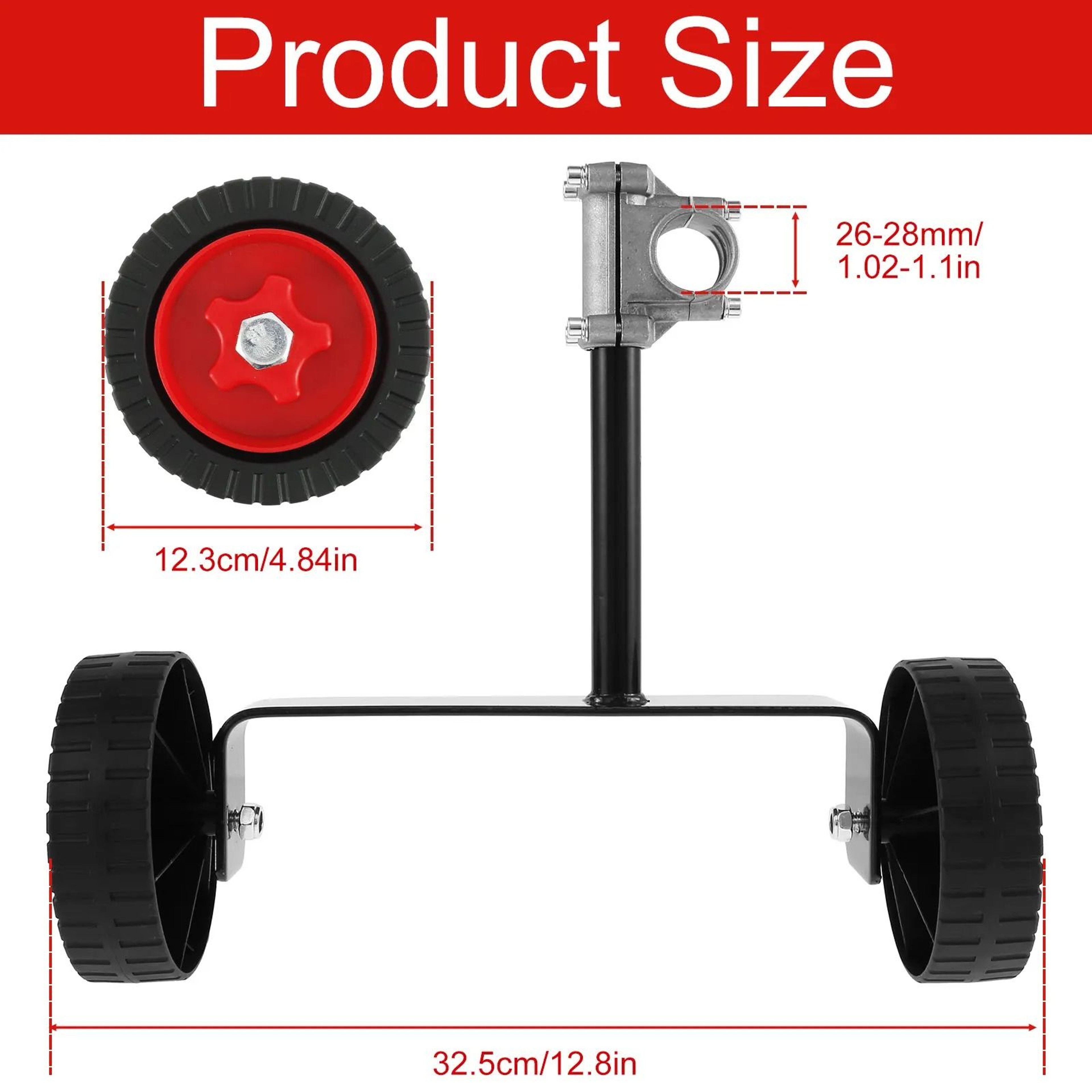 Adjustable Support Wheels For Weed Trimmers And Lawn Edgers 3