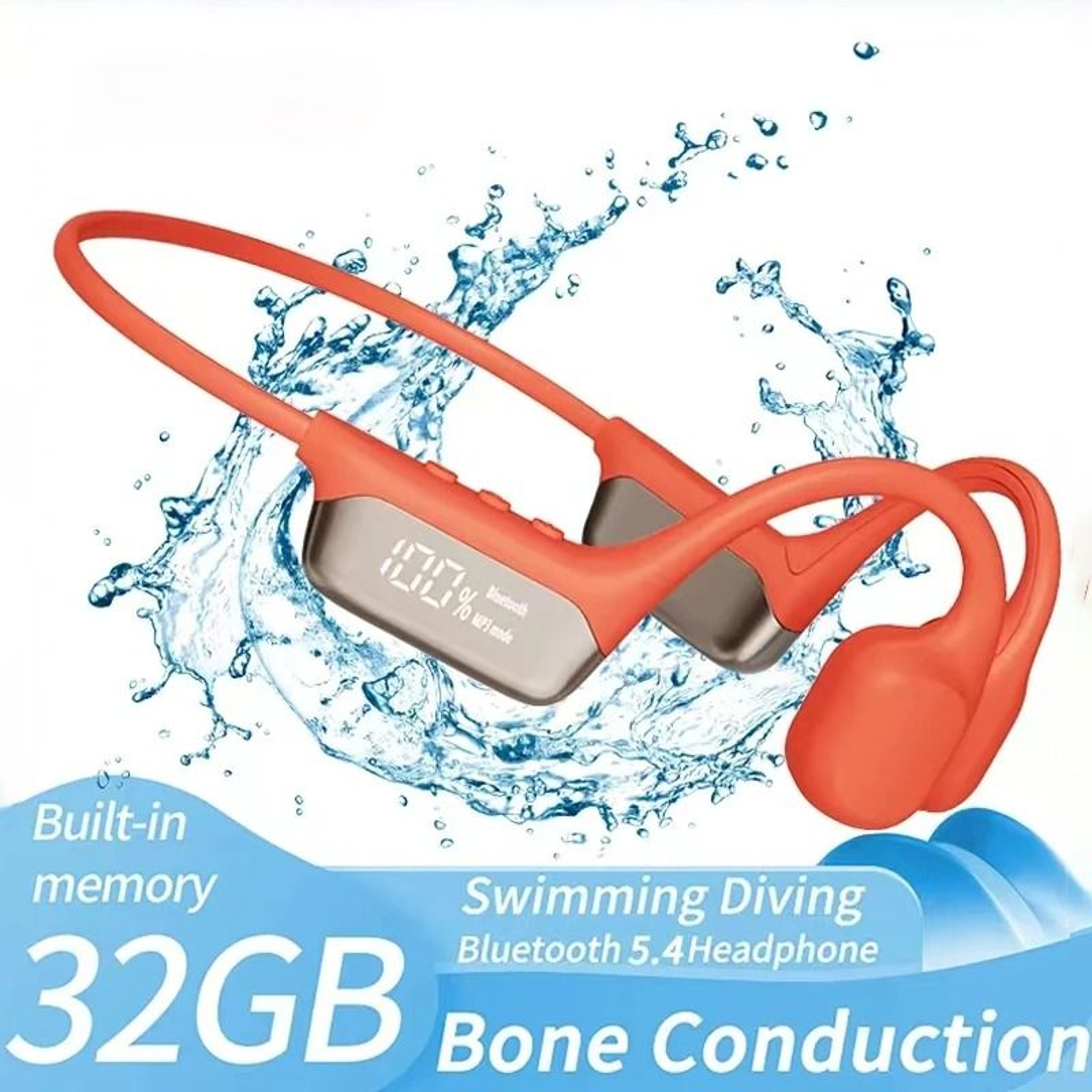 Waterproof Bone Conduction Headphones With MP3 Storage And Bluetooth 0