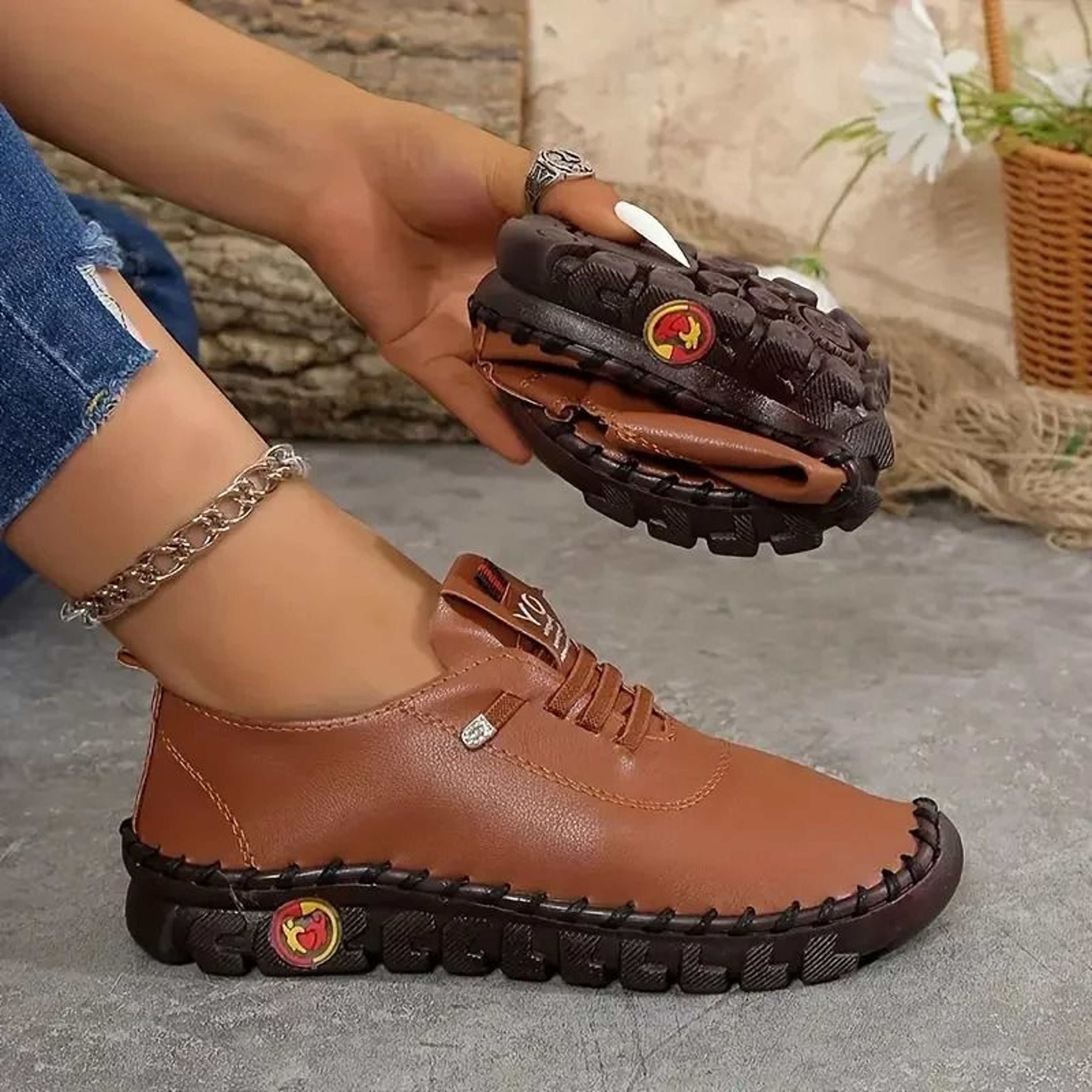 Women Thick Bottom Fashion Sneakers Comfy Outdoor Casual Trainers 9
