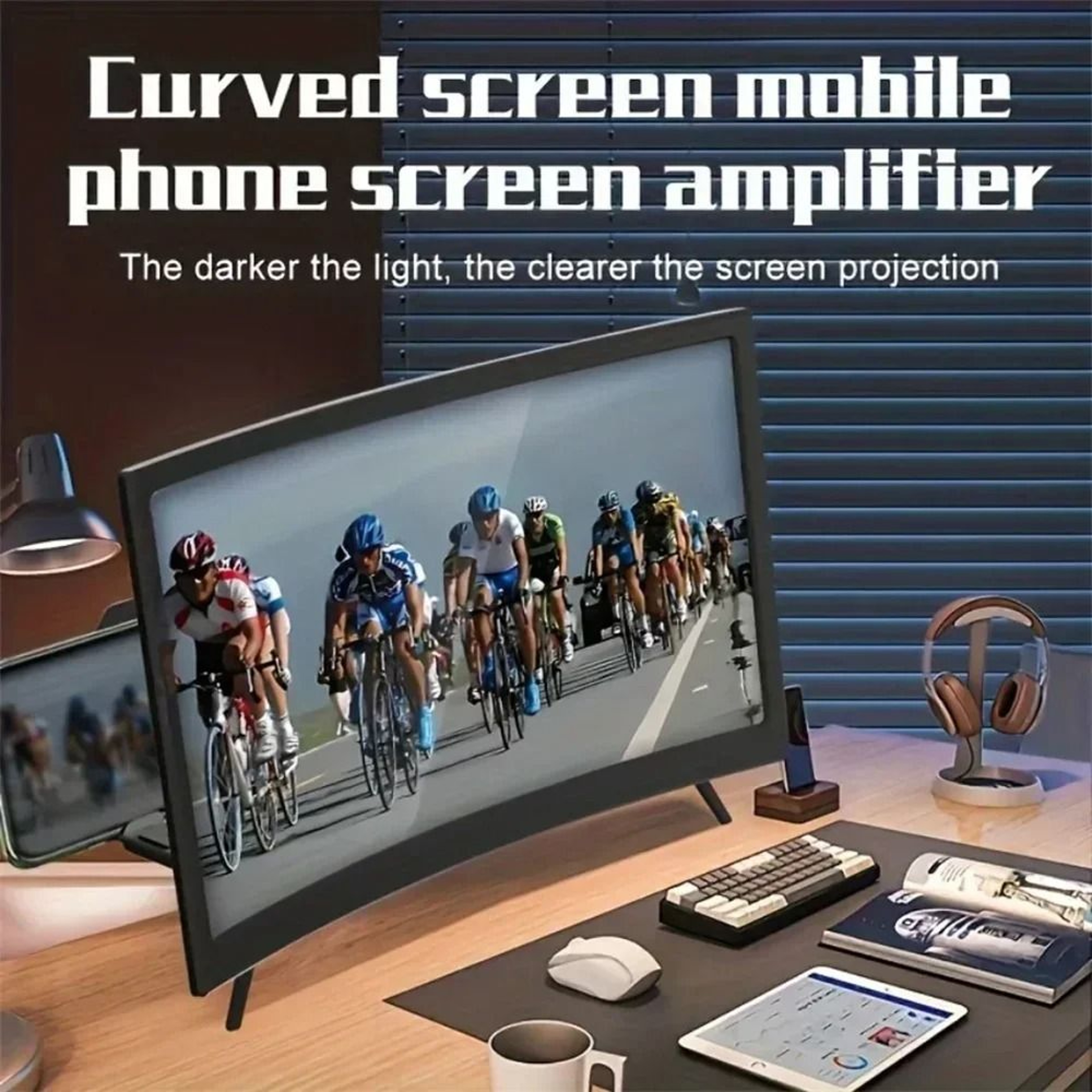 Phone Screen 3D HD Magnifier With Stand 2