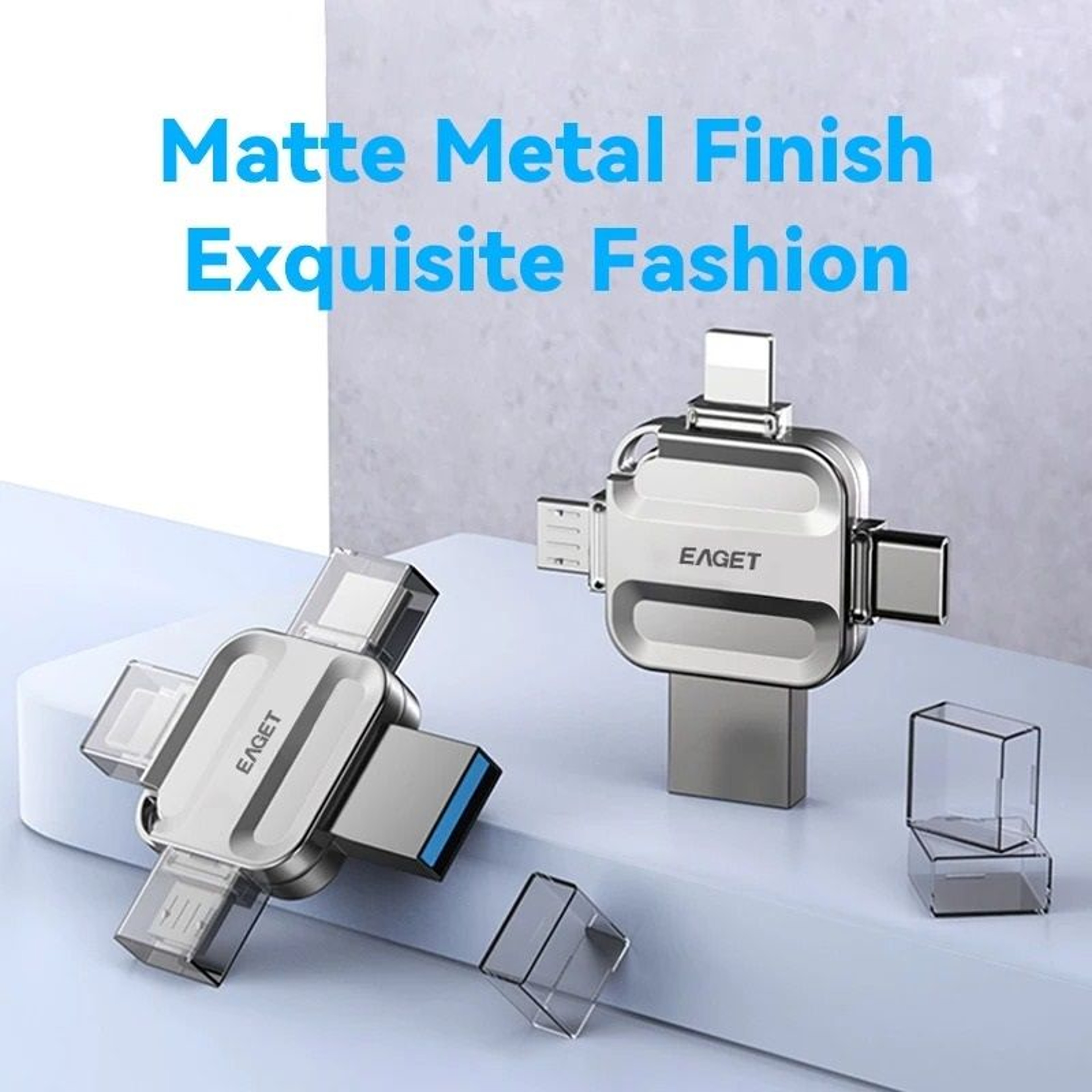 4 In 1 USB Flash Drive With Type C Micro And Lightning Ports 4