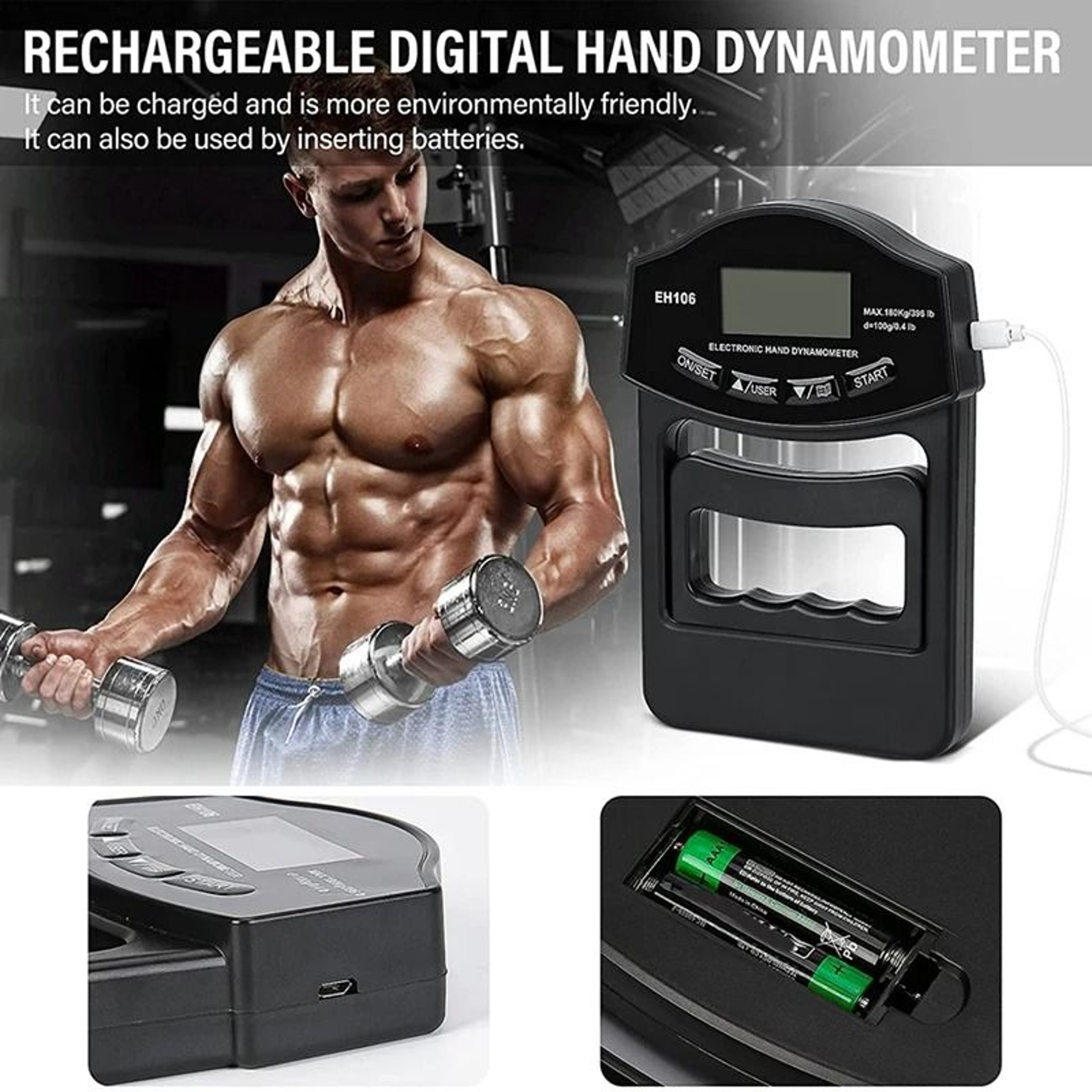 Digital Hand Grip Strength Tester With LCD Screen 0