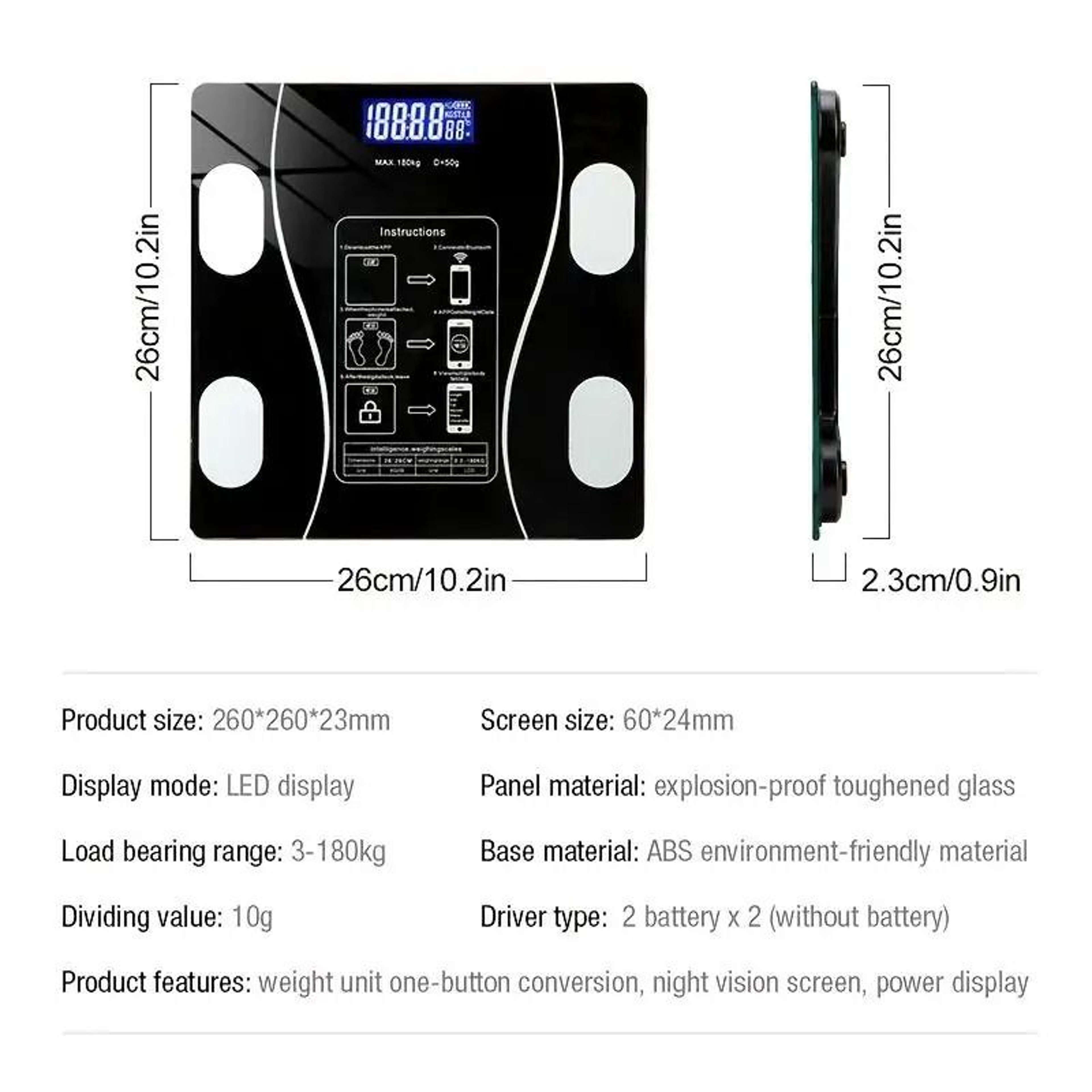 Smart Wireless Body Composition Scale 1