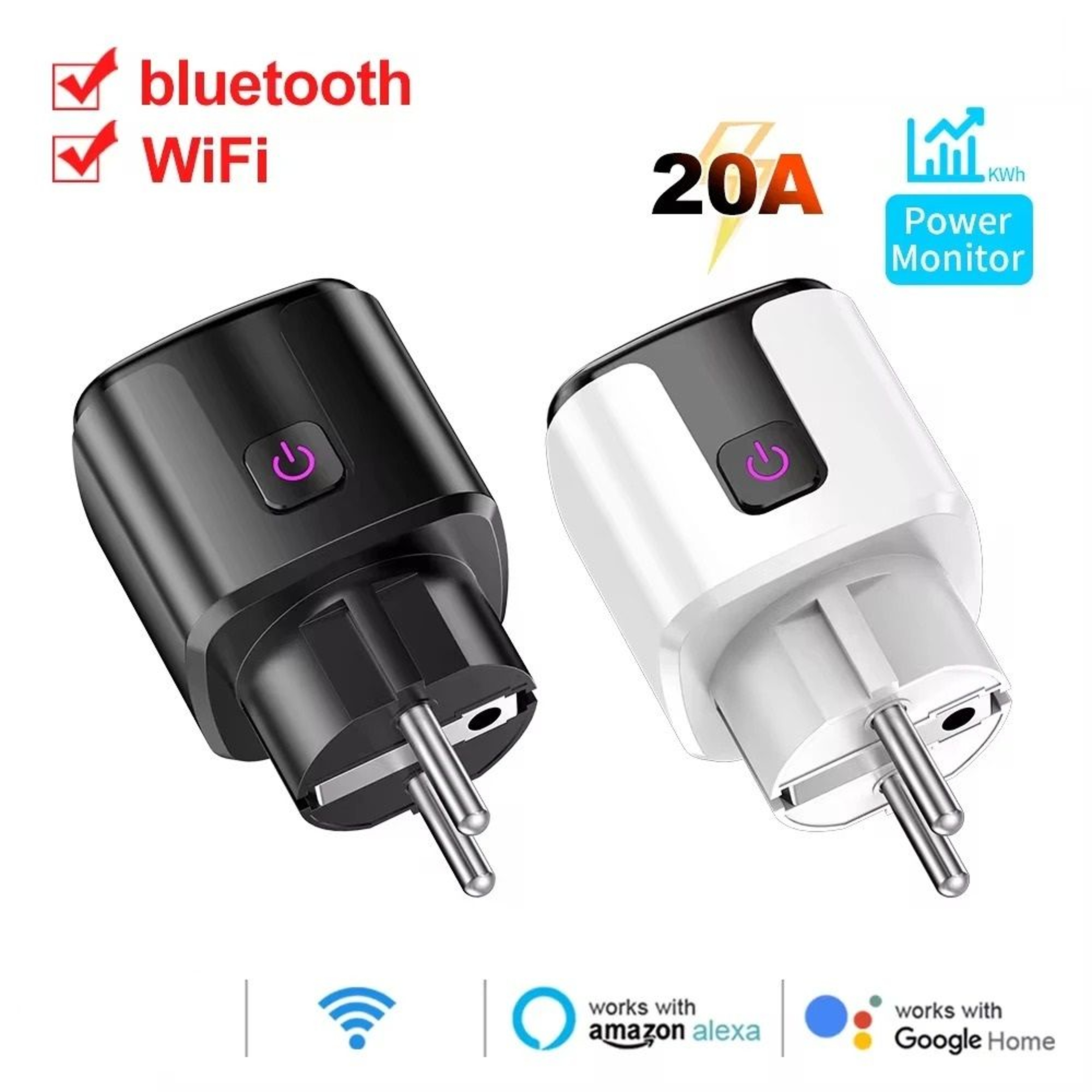 Smart WiFi Power Monitoring Socket With Child Lock And Voice Control 0