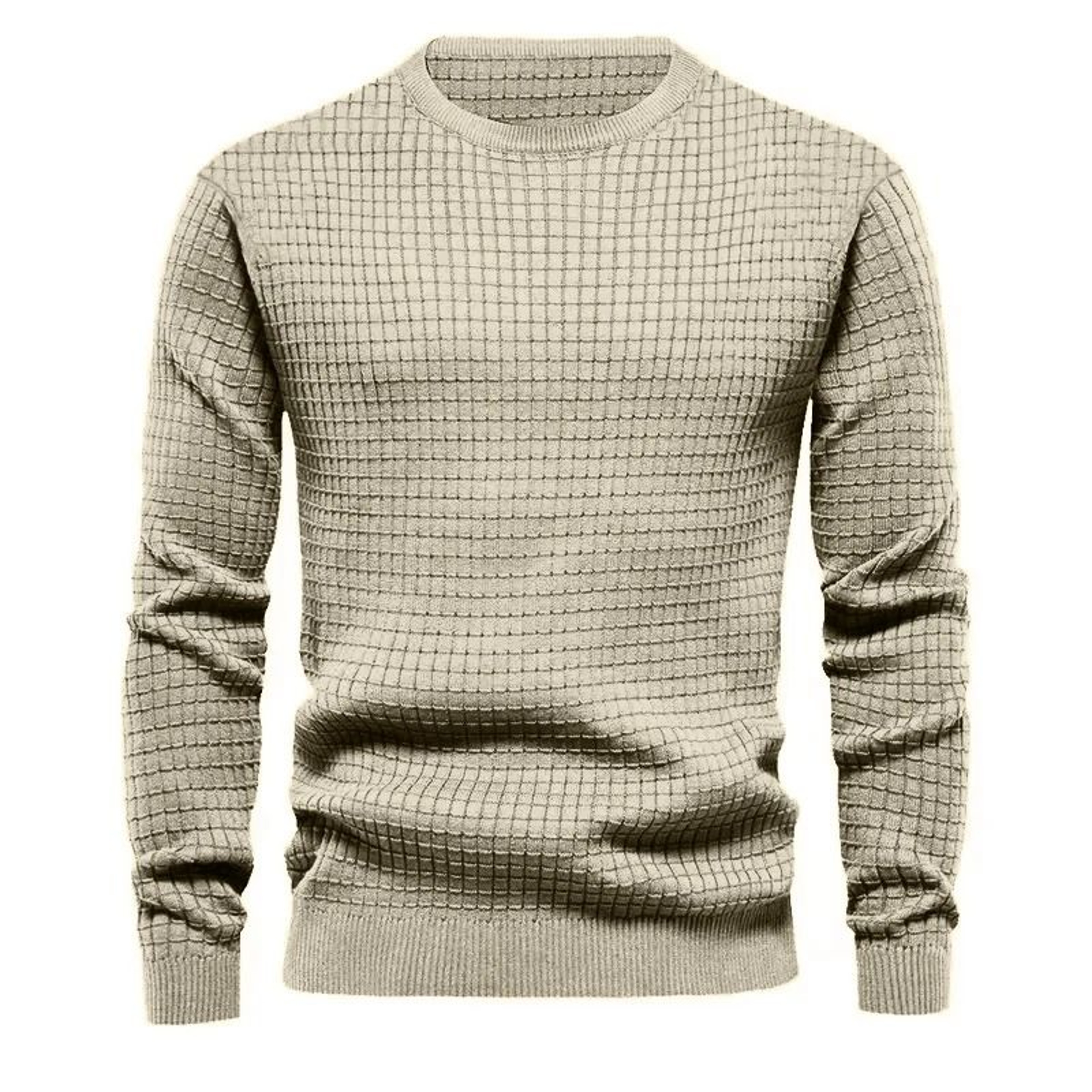 Mens Casual Crew Neck Sweatshirt Solid Color Long Sleeve Top 12