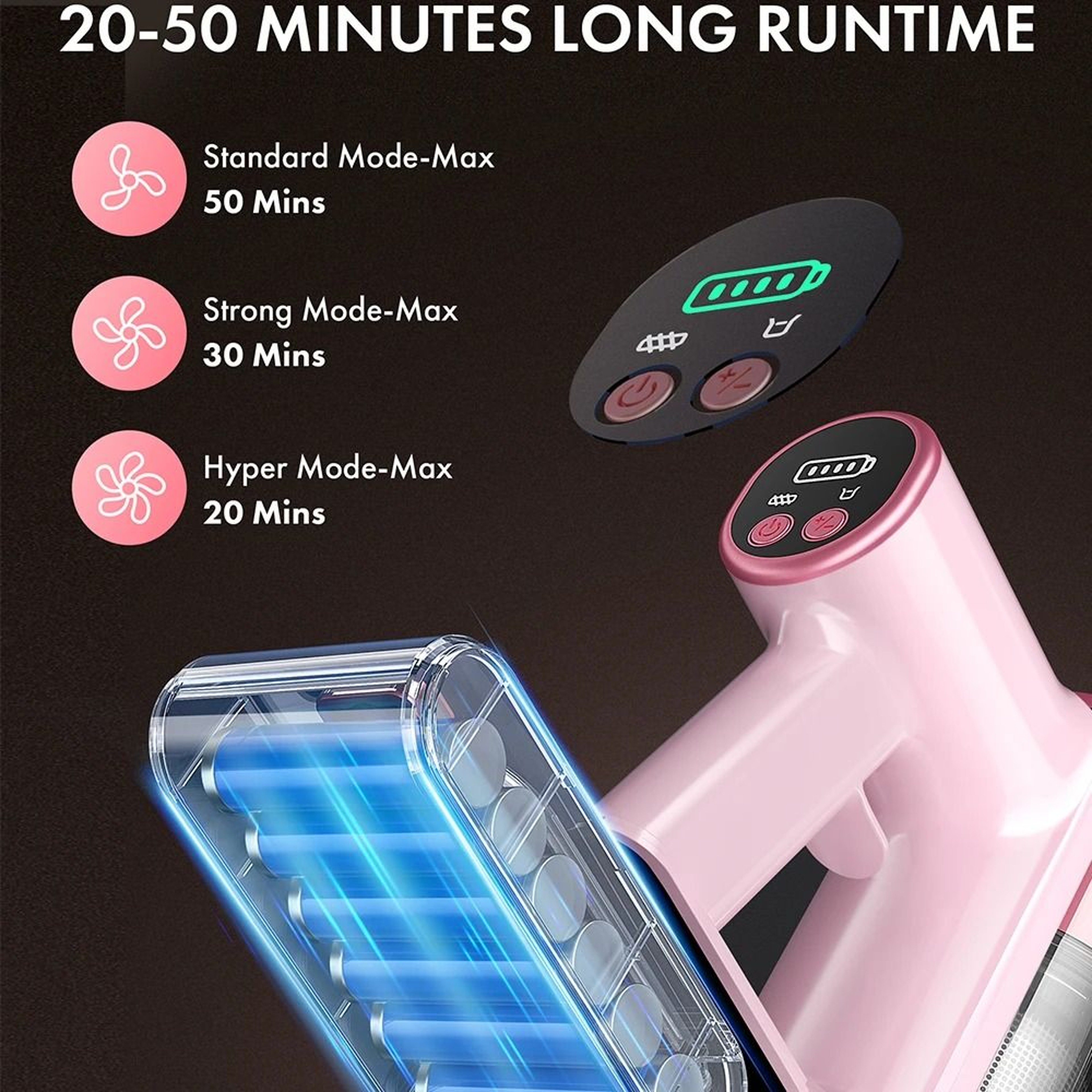 Smart Cordless Vacuum Cleaner LED Display Powerful Suction 4