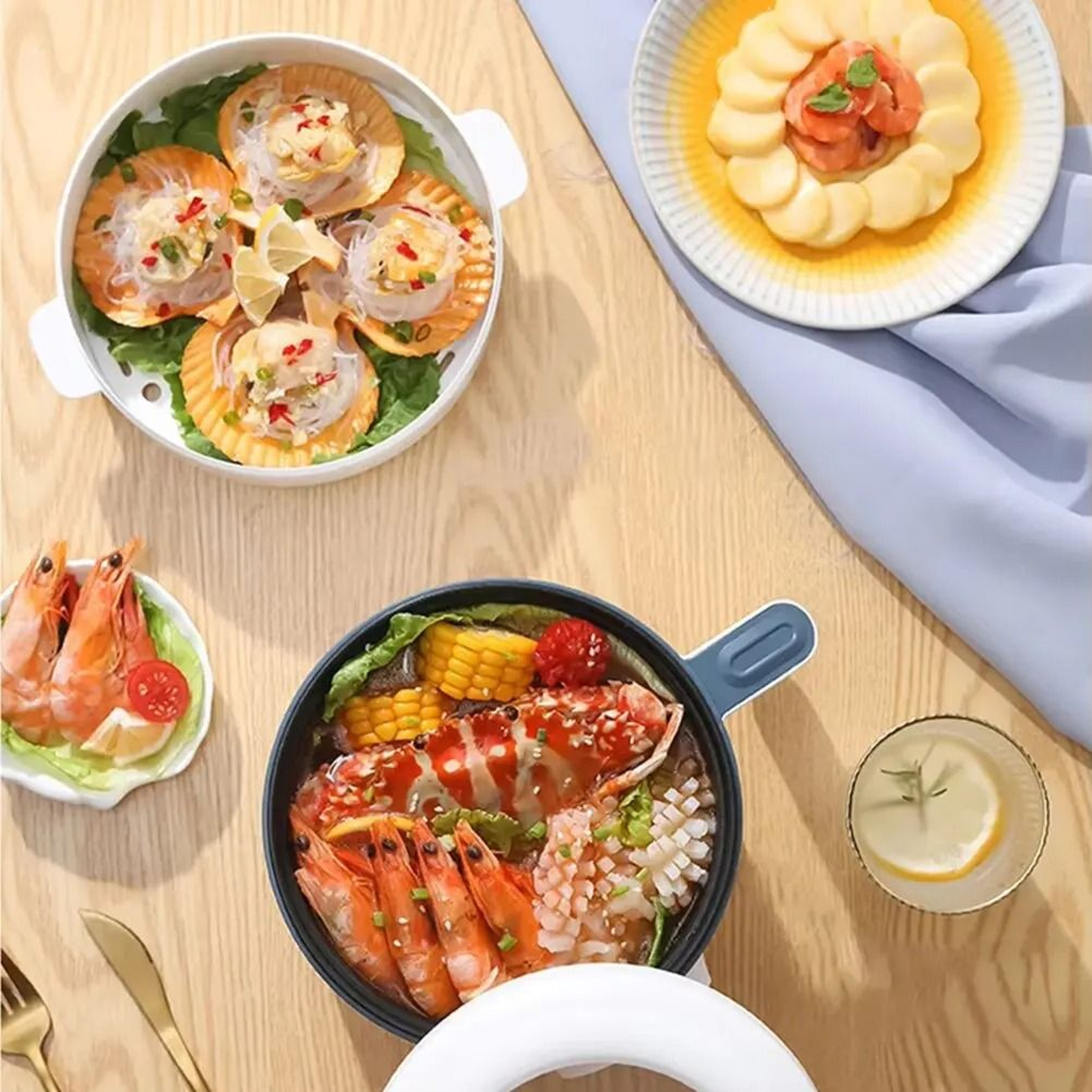 Compact Electric Multi Cooker For One Or Two People 3