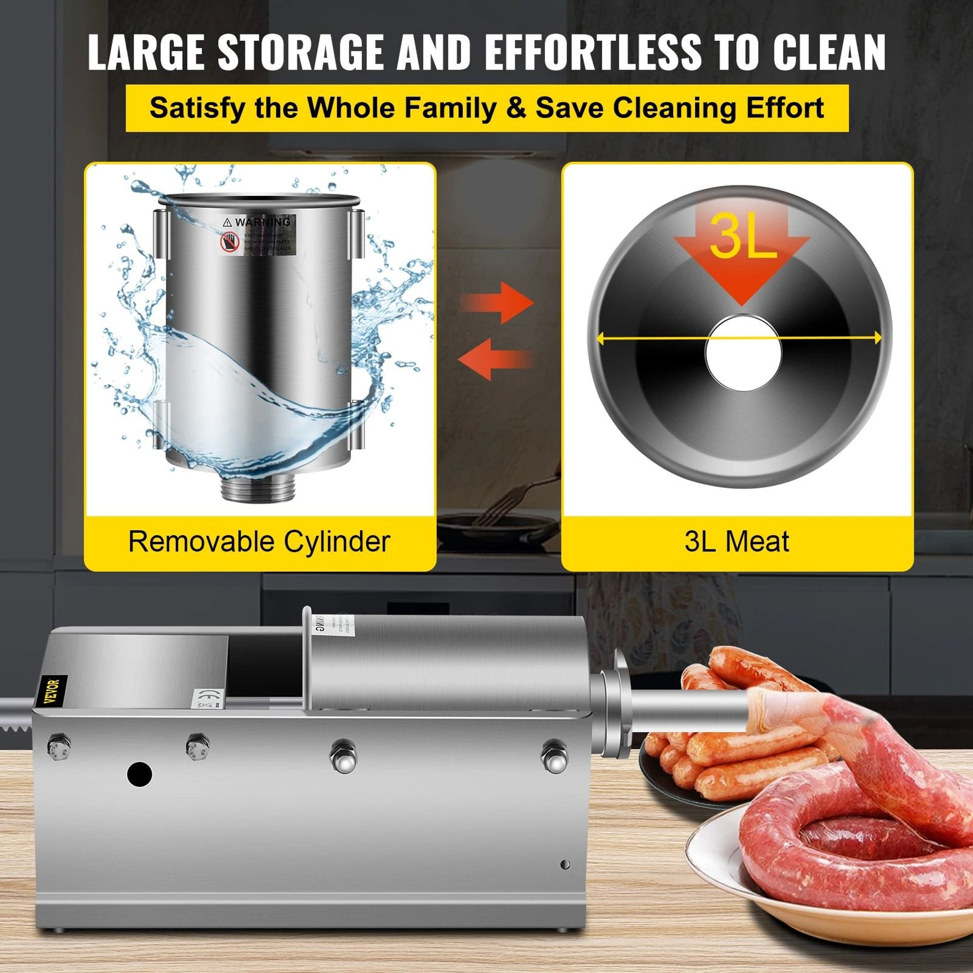 3 L Manual Sausage Stuffer For Home And Commercial Use 5