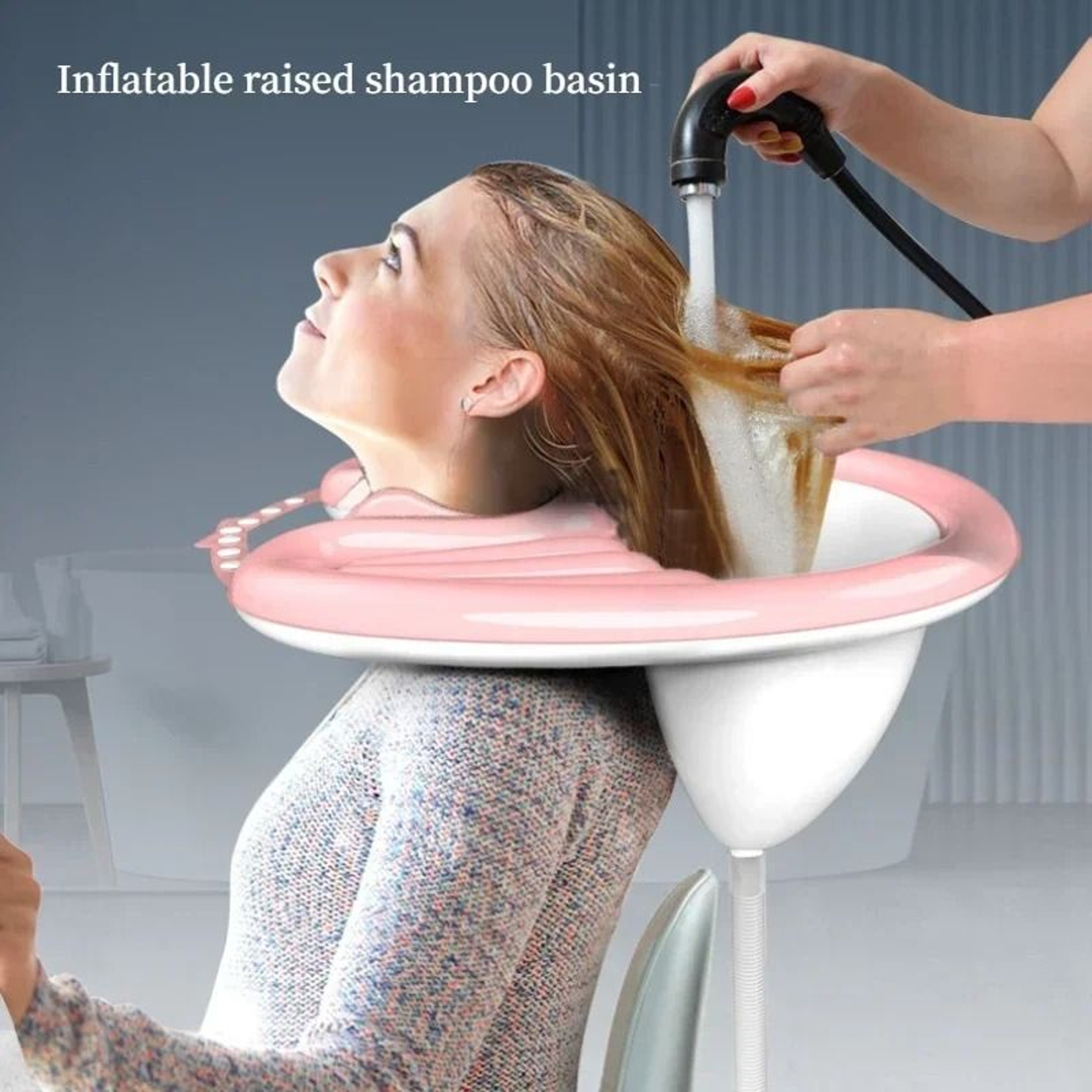Inflatable Portable Shampoo Basin For Comfort Hair Washing 0