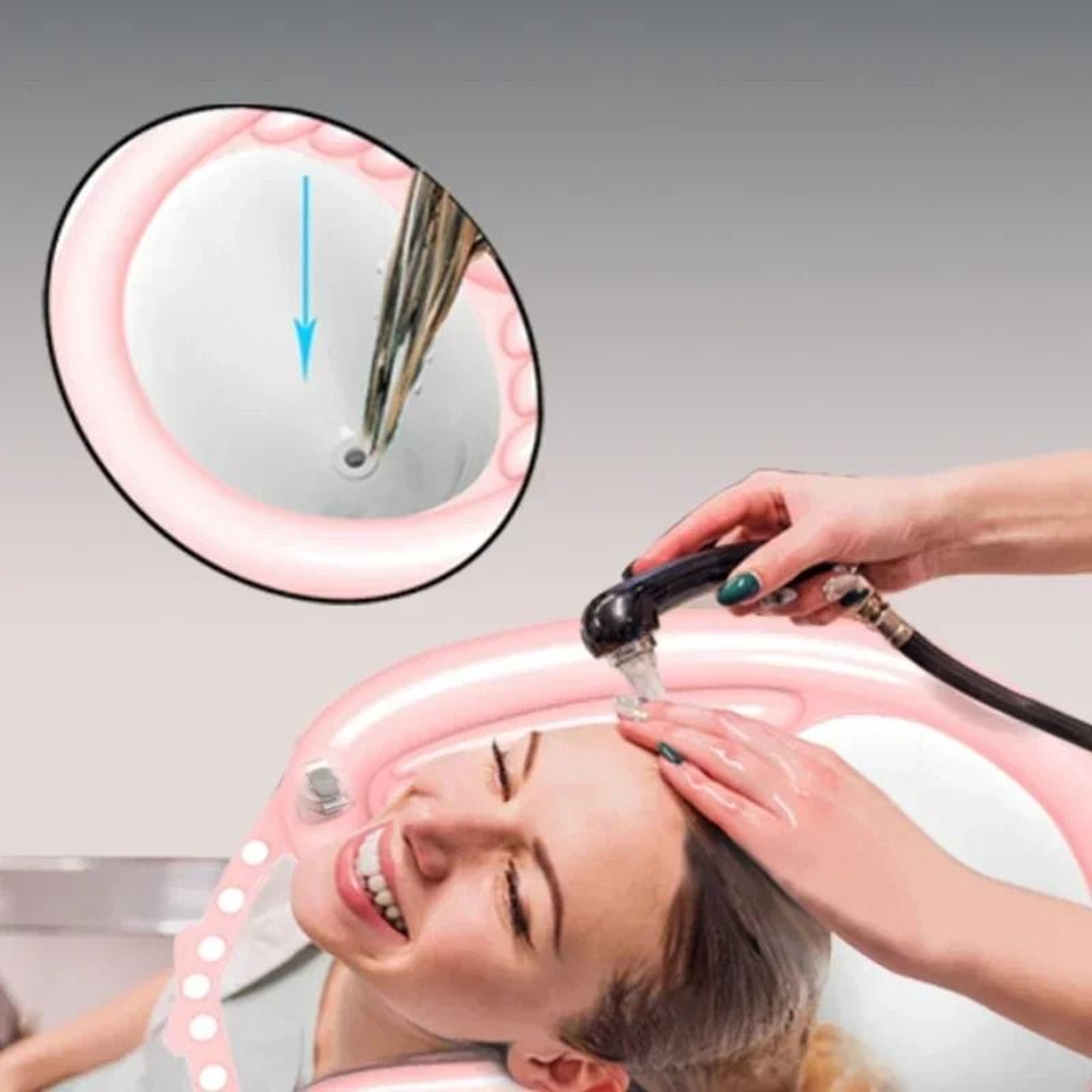 Inflatable Portable Shampoo Basin For Comfort Hair Washing 2
