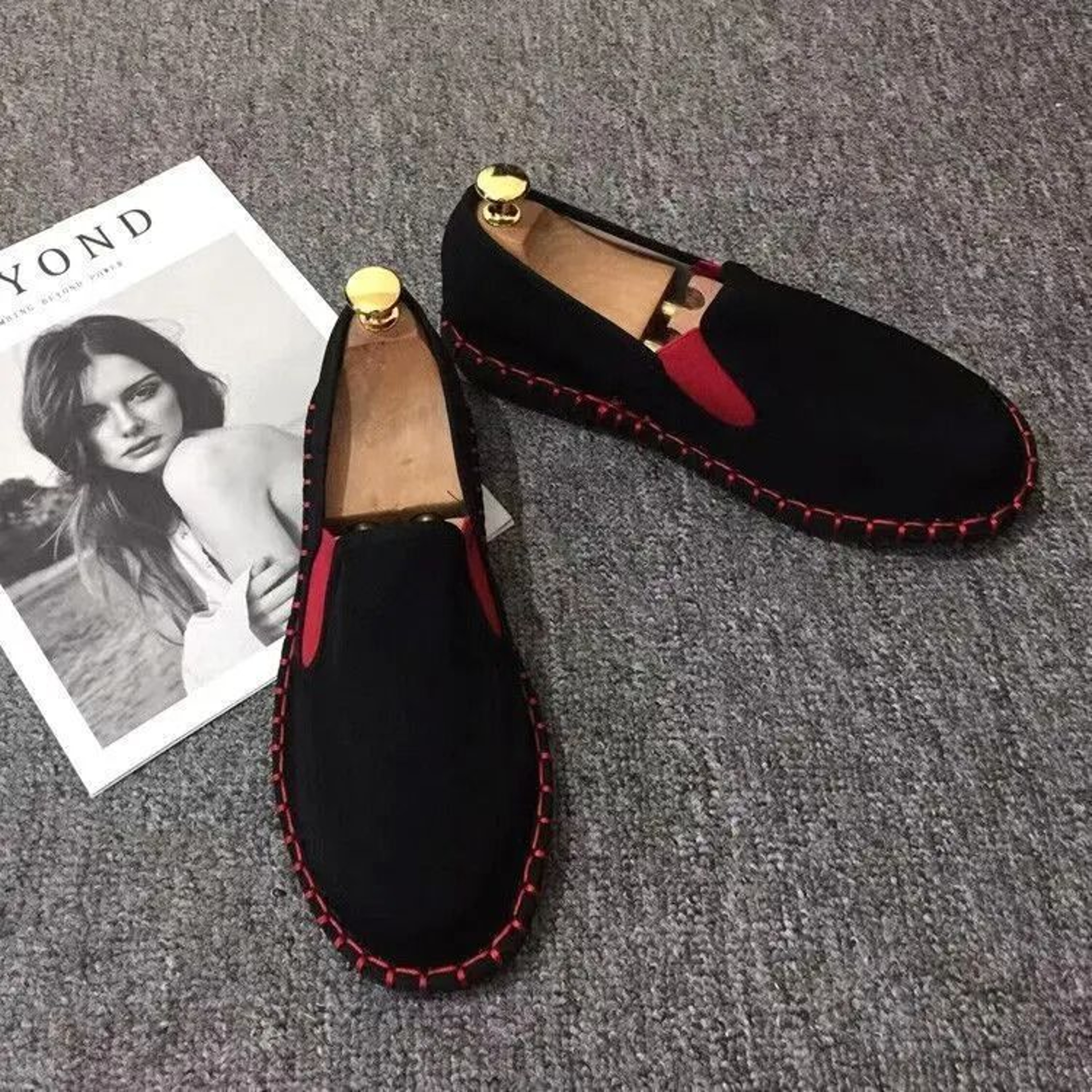 Traditional Embroidered Beijing Cloth Loafers For Men 21