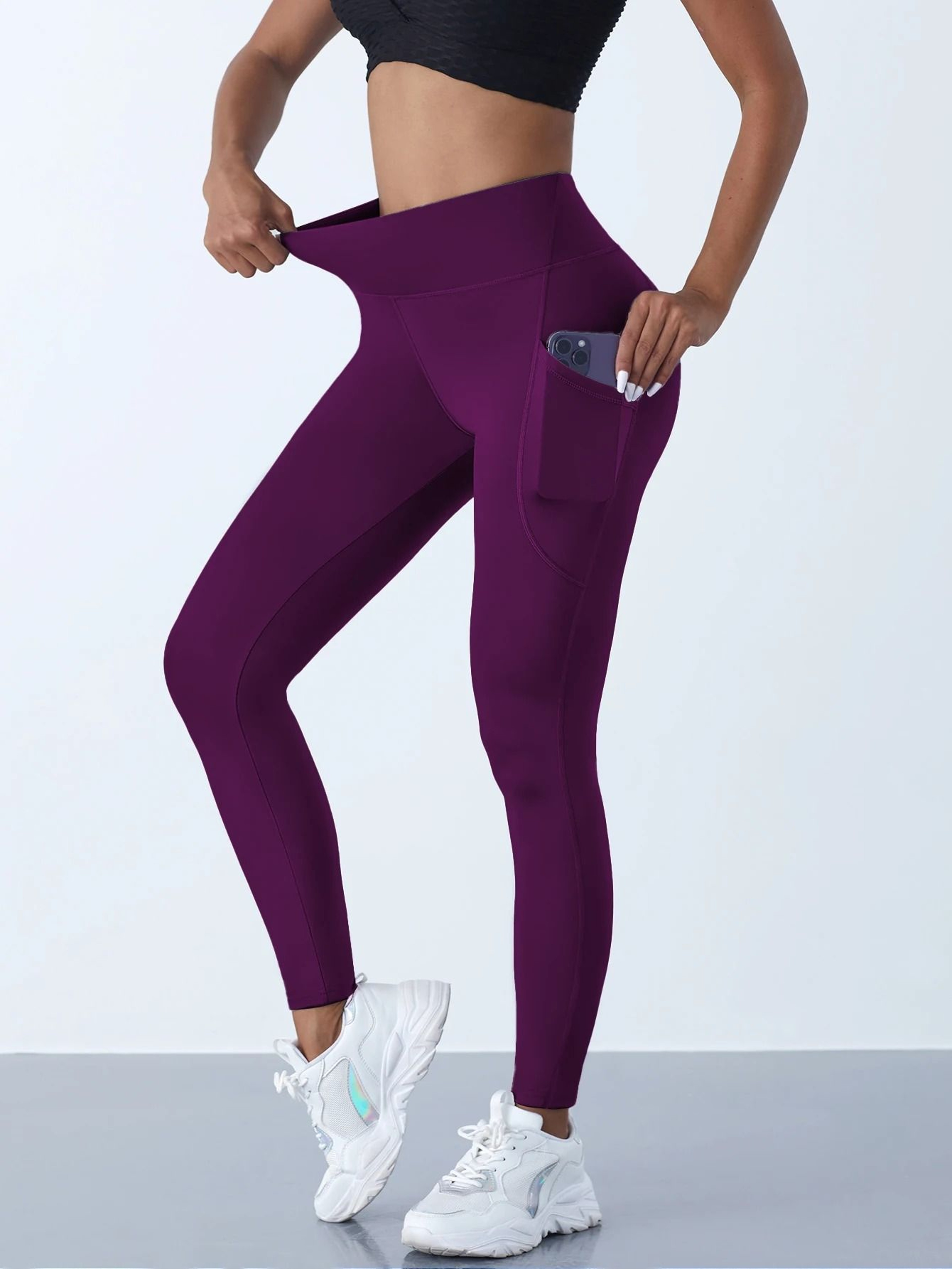 High Waist Leggings With Pockets For Women Yoga And Fitness Pants 16