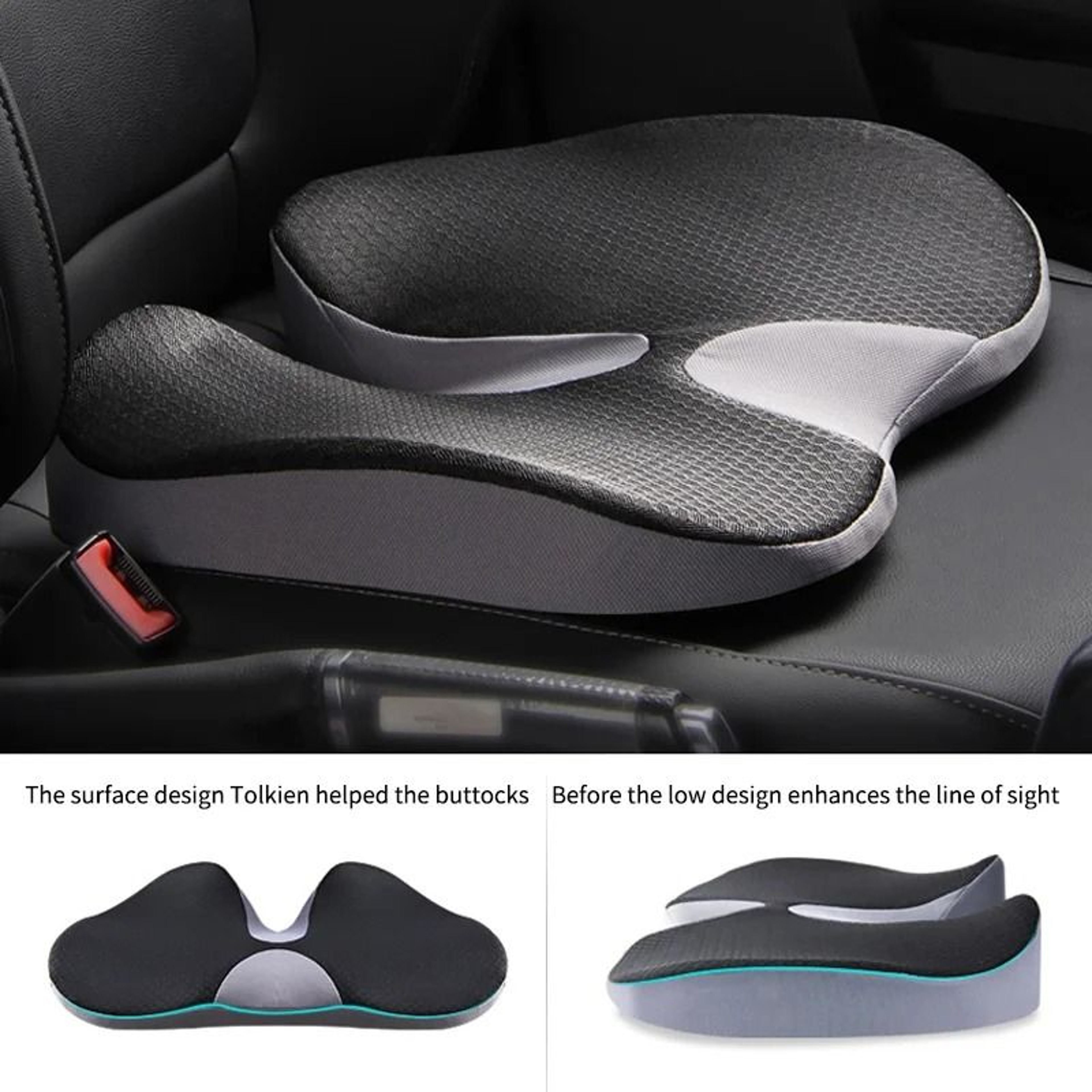 Orthopedic Memory Foam Seat Cushion For Tailbone And Sciatica Relief 0