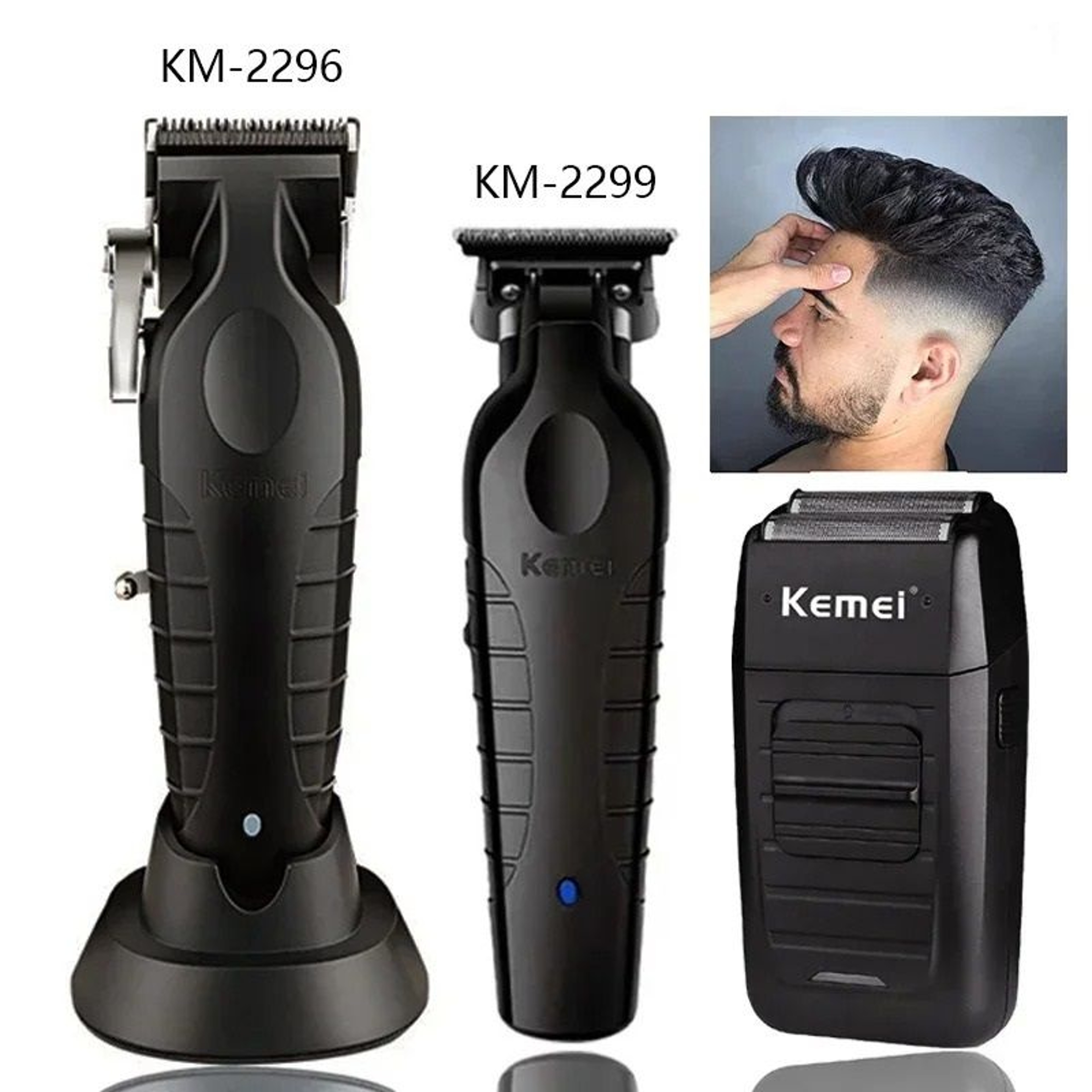 Professional Cordless Hair Trimmer Kit With Clipper Trimmer And Foil Shaver 0