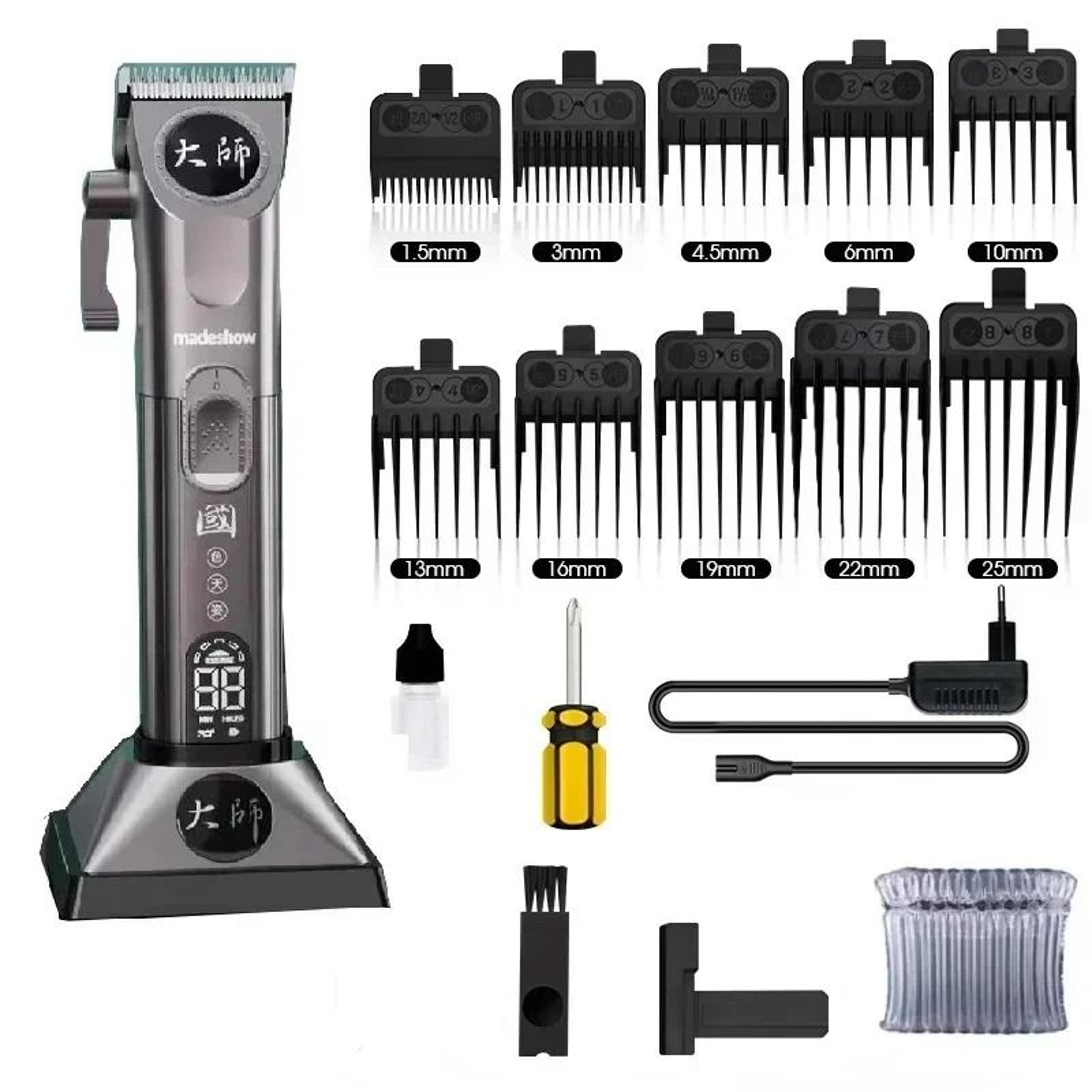 Professional Cordless Hair Clipper Set With Multiple Kit Options 7