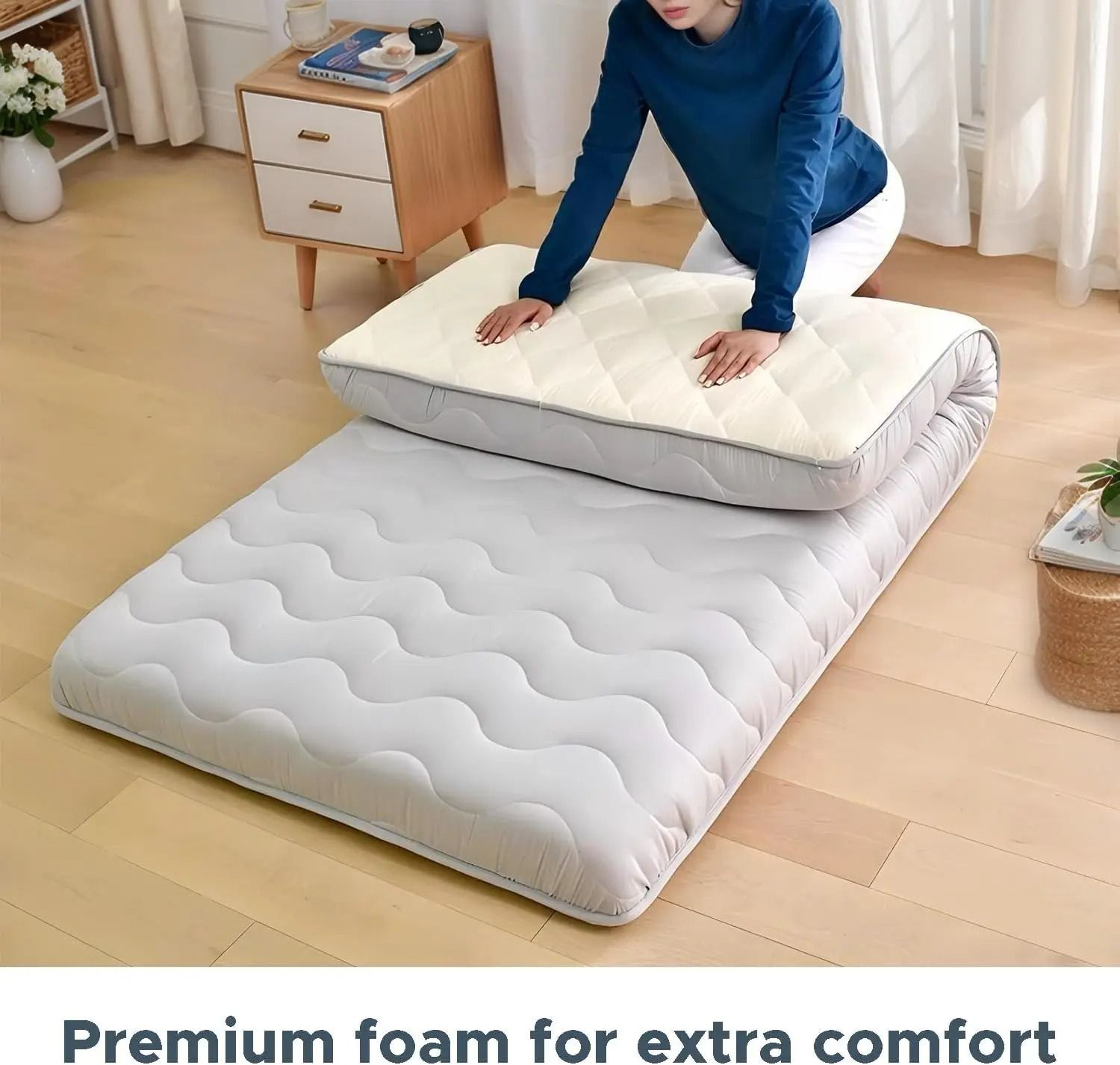 Foldable Floor Mattress With High Density Foam 3