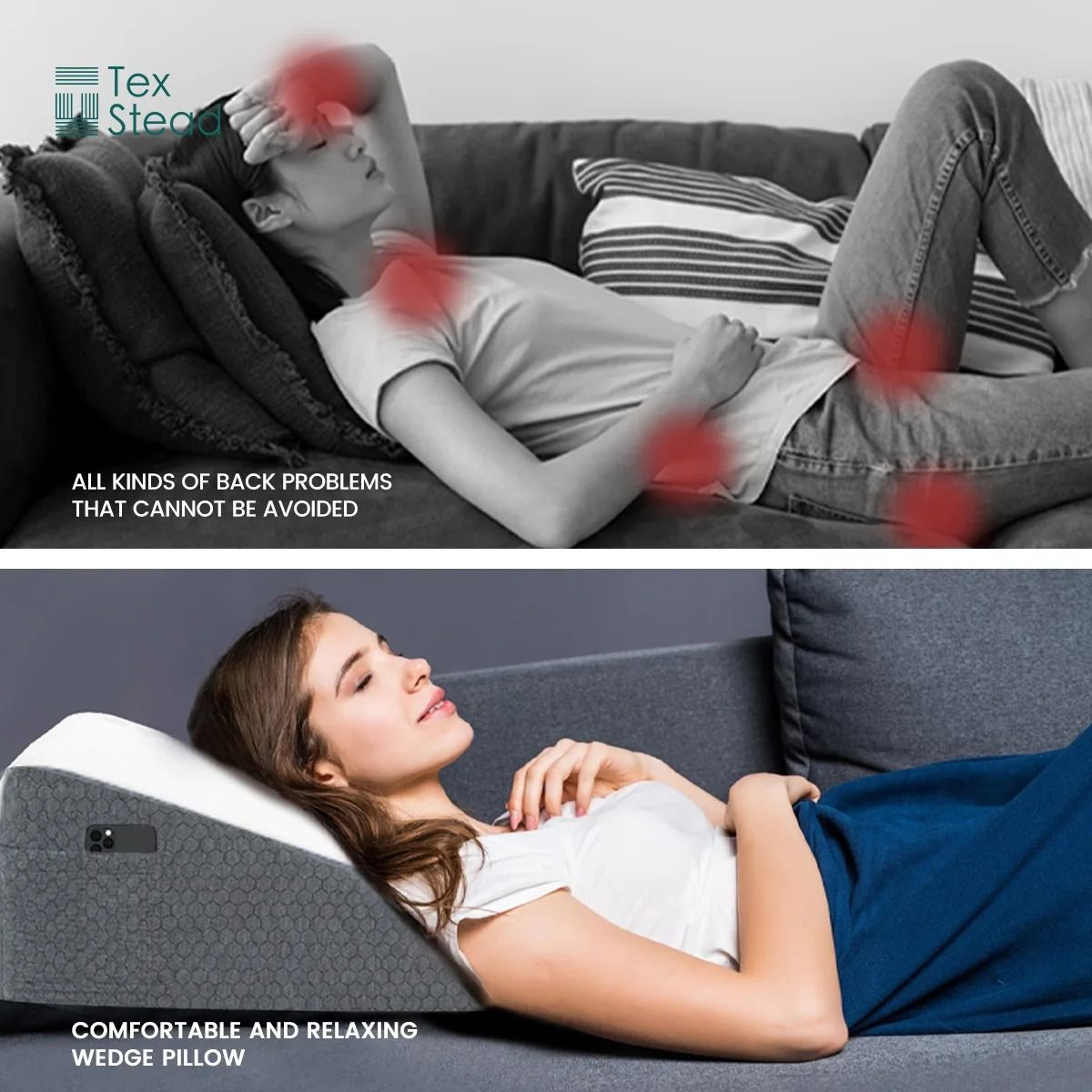 Memory Foam Wedge Pillow For Elevated Comfort 5