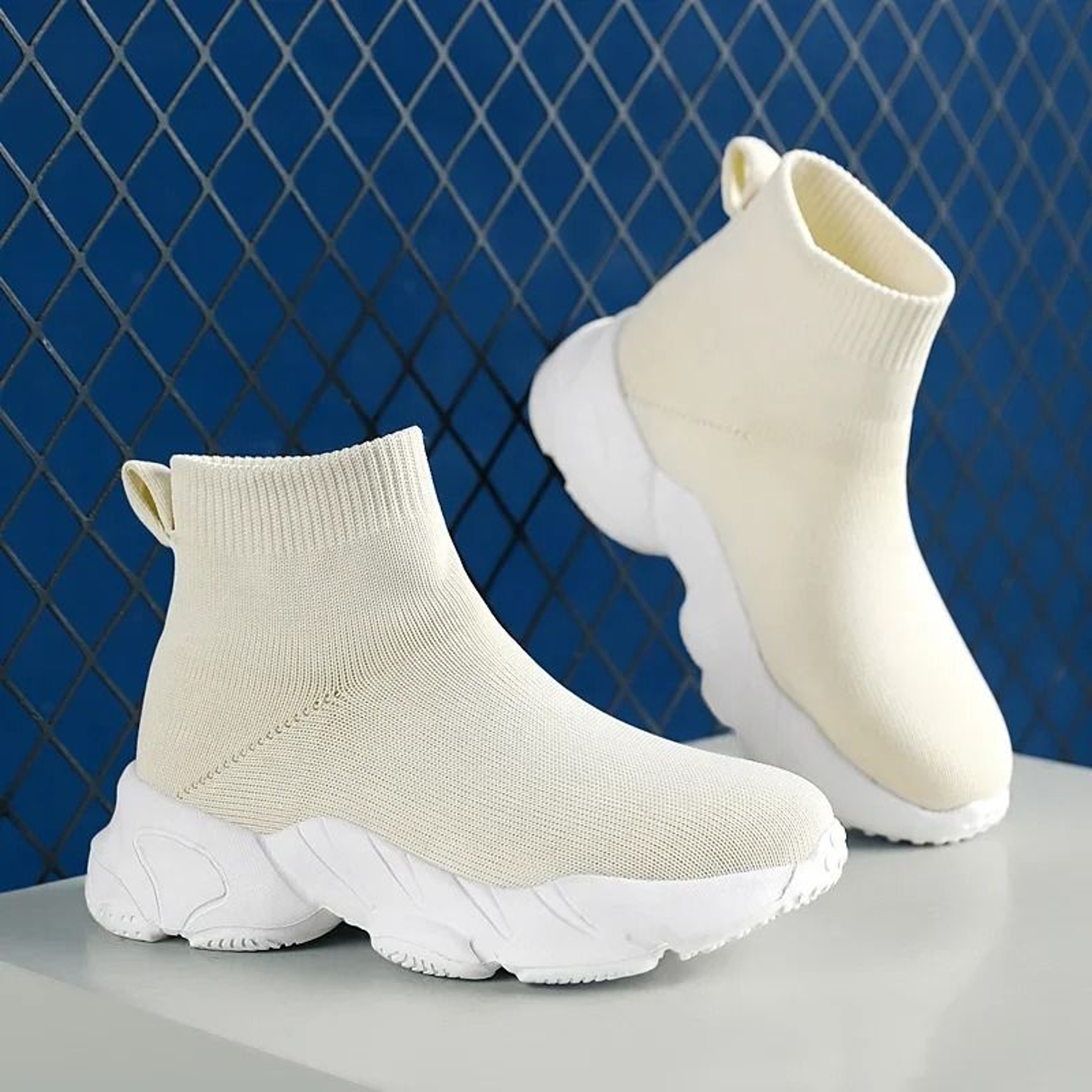 Childrens High Top Sock Style Shoes Casual Sports Sneakers 1