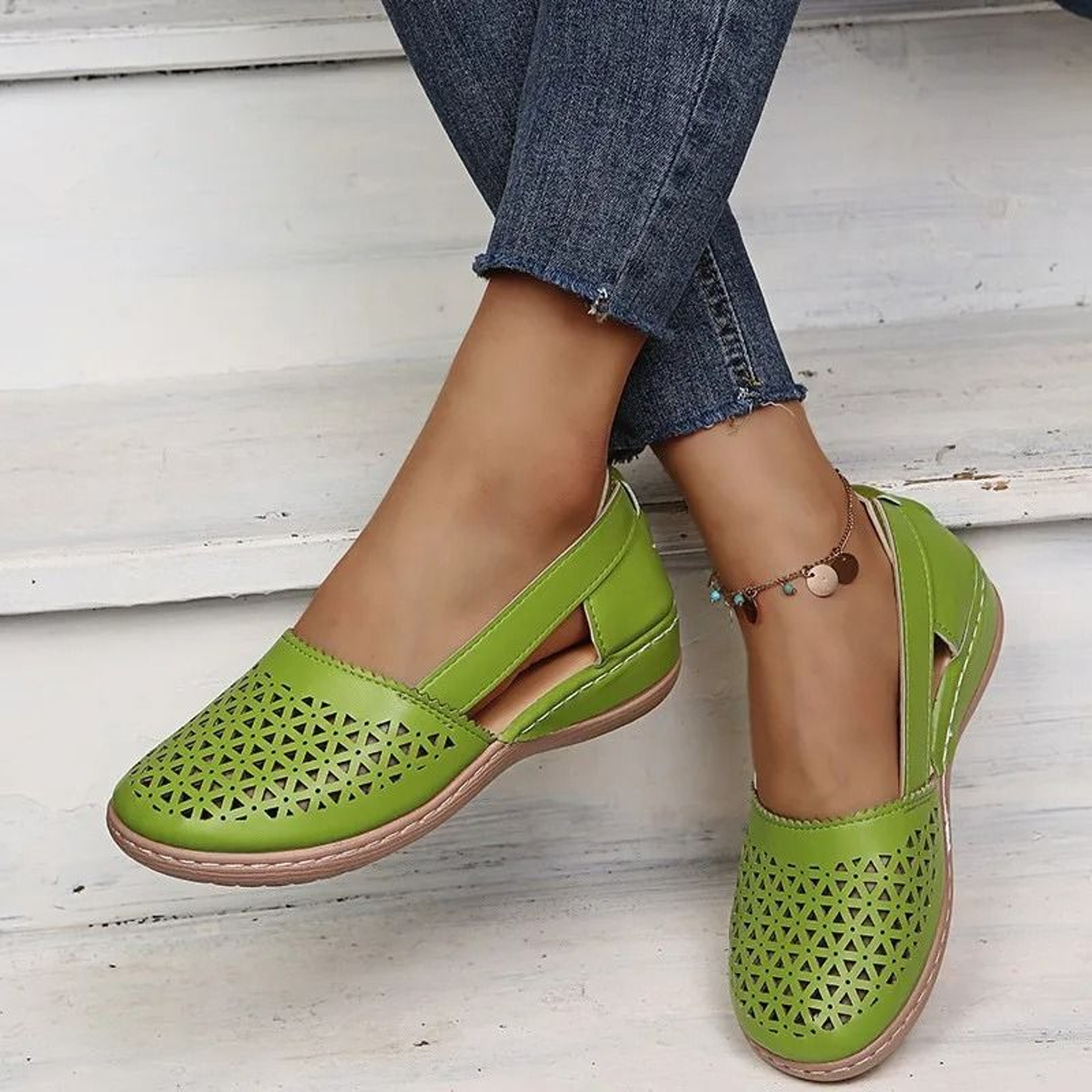 Womens Retro Mary Jane Flat Sandals 9