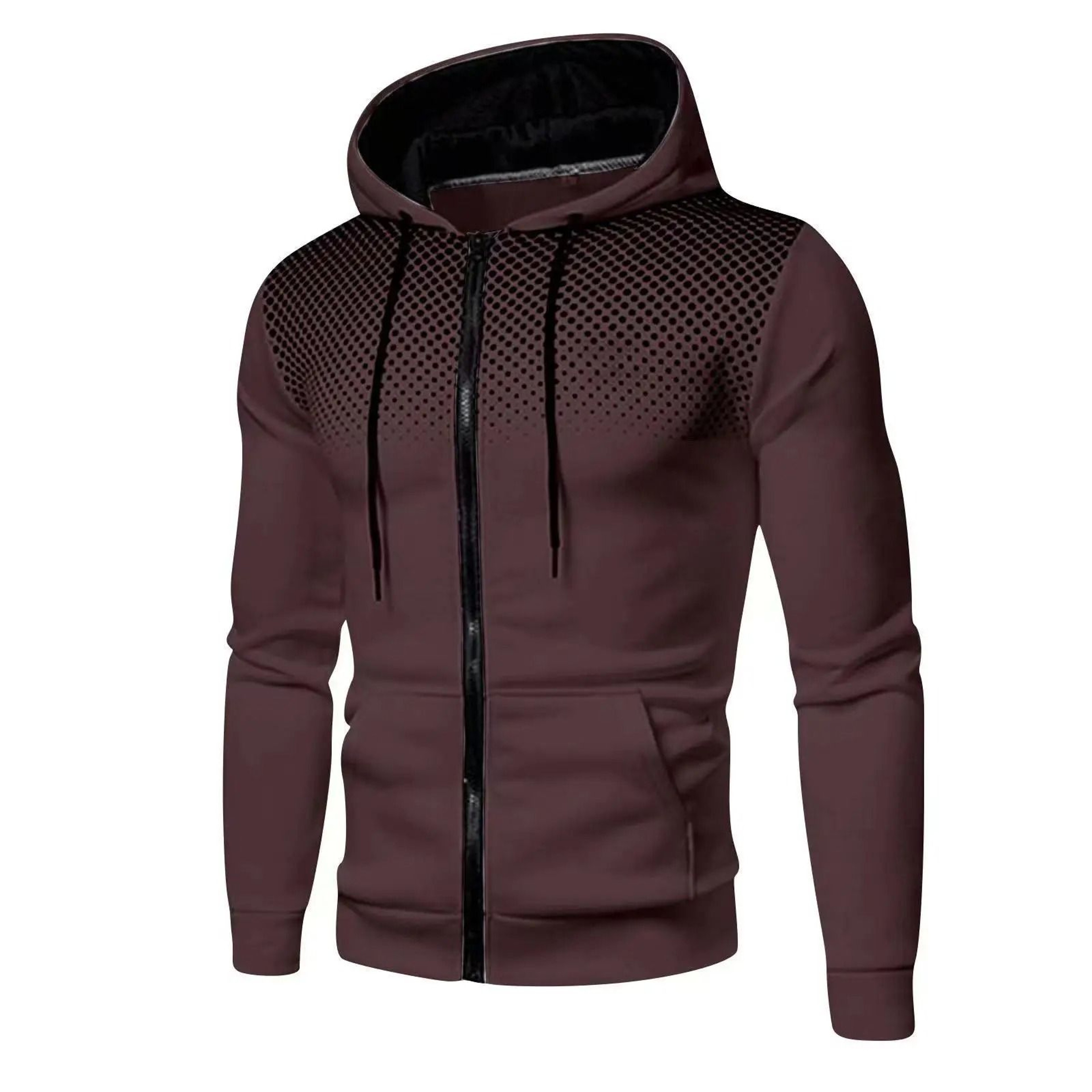 Mens Zip Up Fleece Bomber Jacket Hooded Casual Coat 13