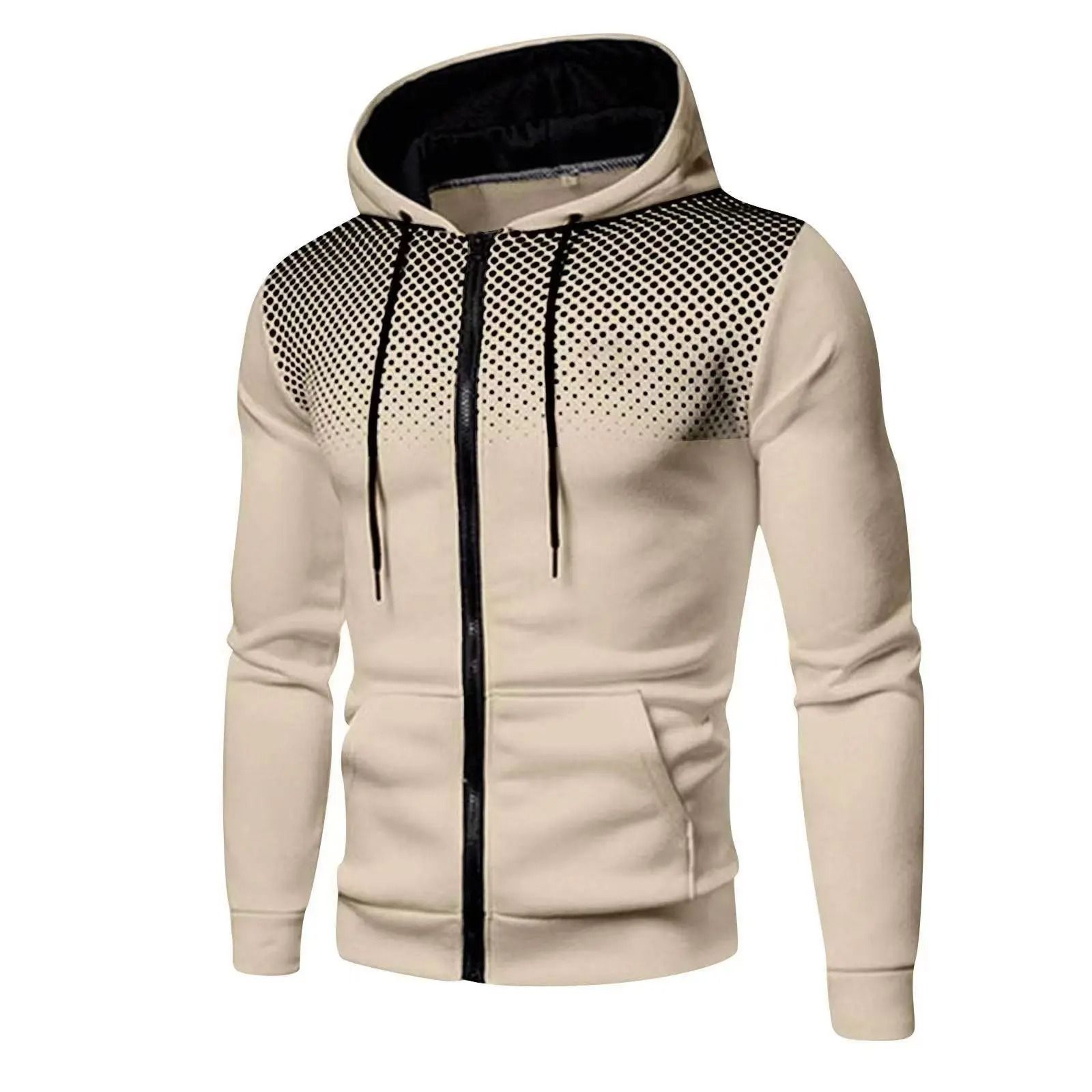 Mens Zip Up Fleece Bomber Jacket Hooded Casual Coat 15