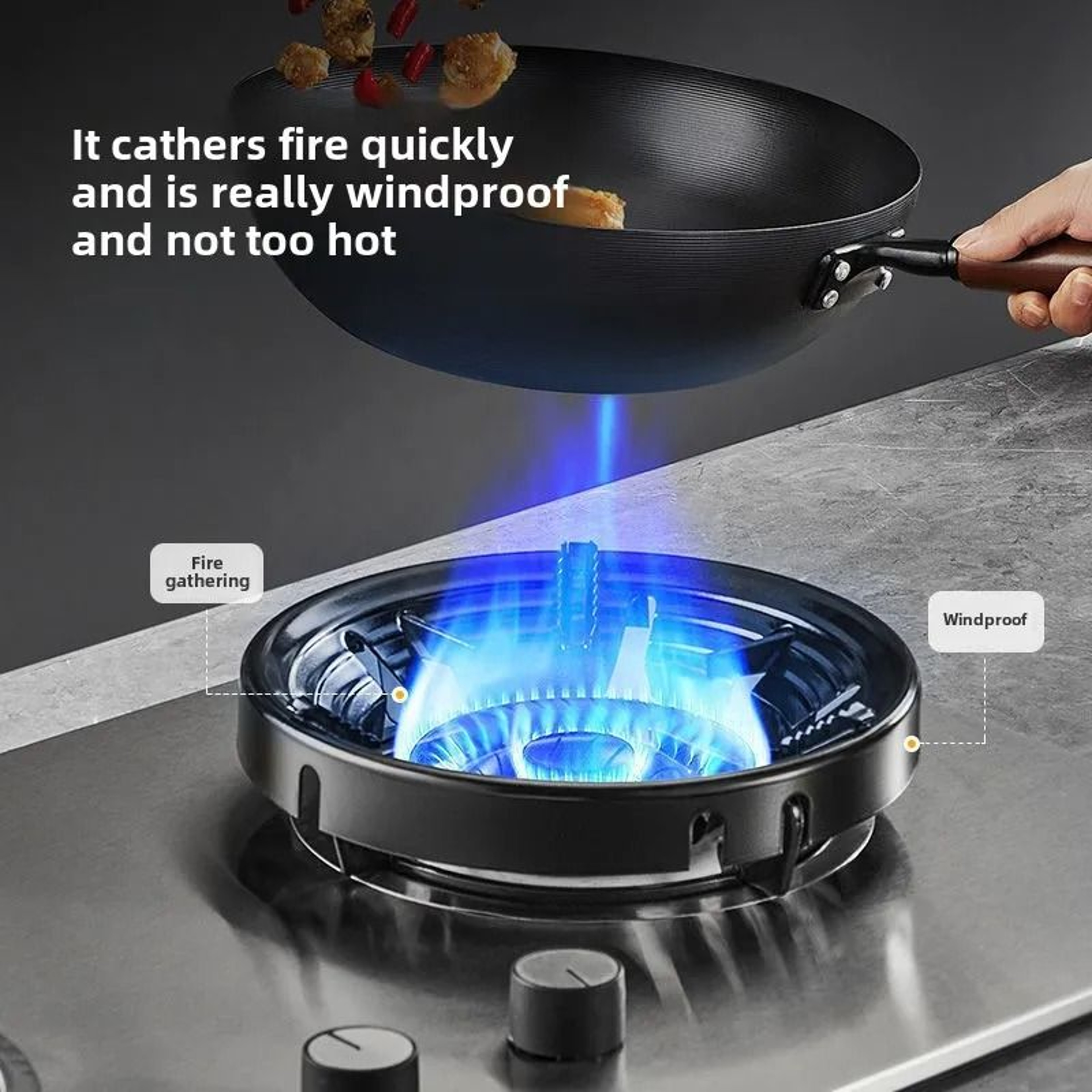 Durable Stove Wok Support Ring With 8 Openings For Stable Cooking 0