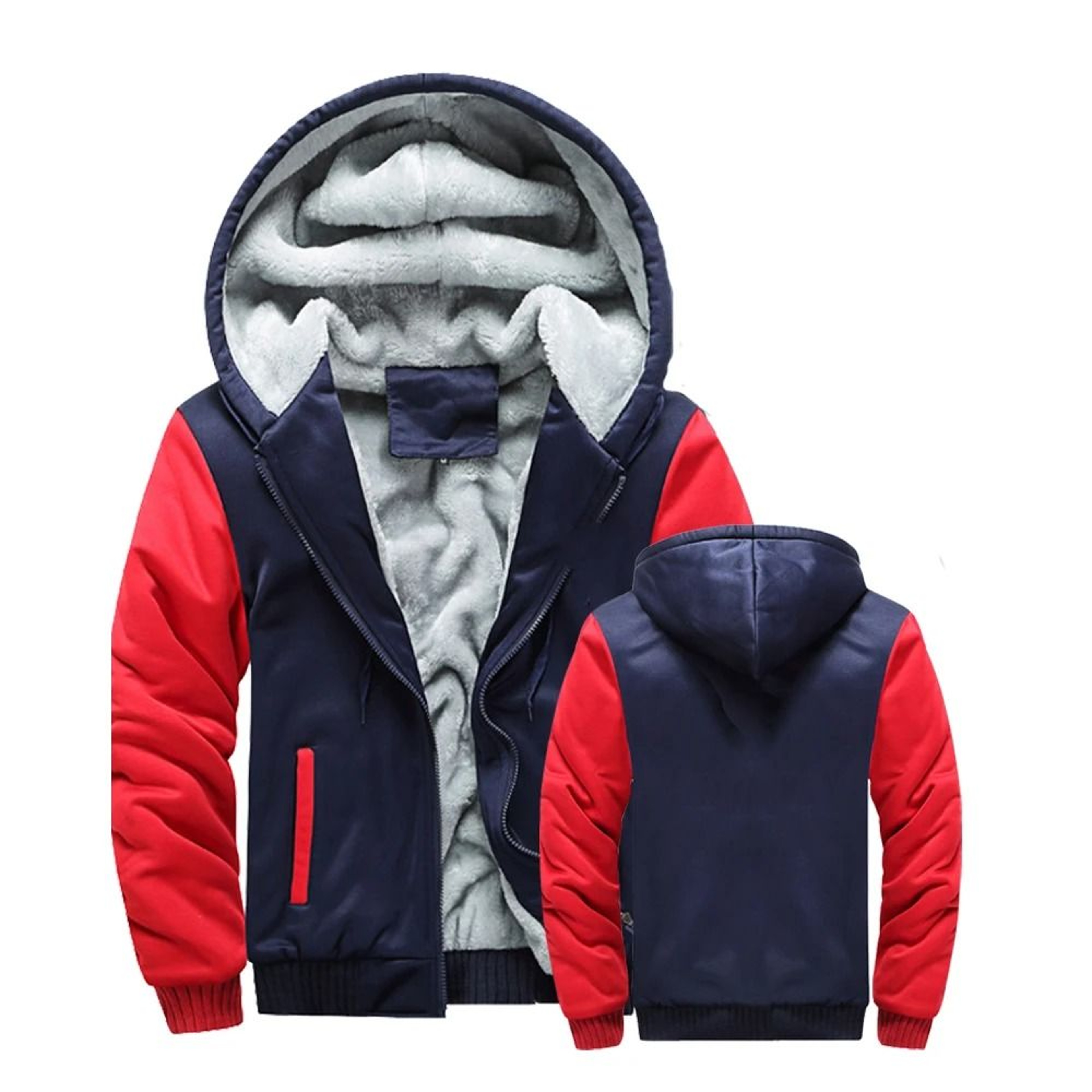 Mens Fleece Lined Hooded Winter Jacket 3