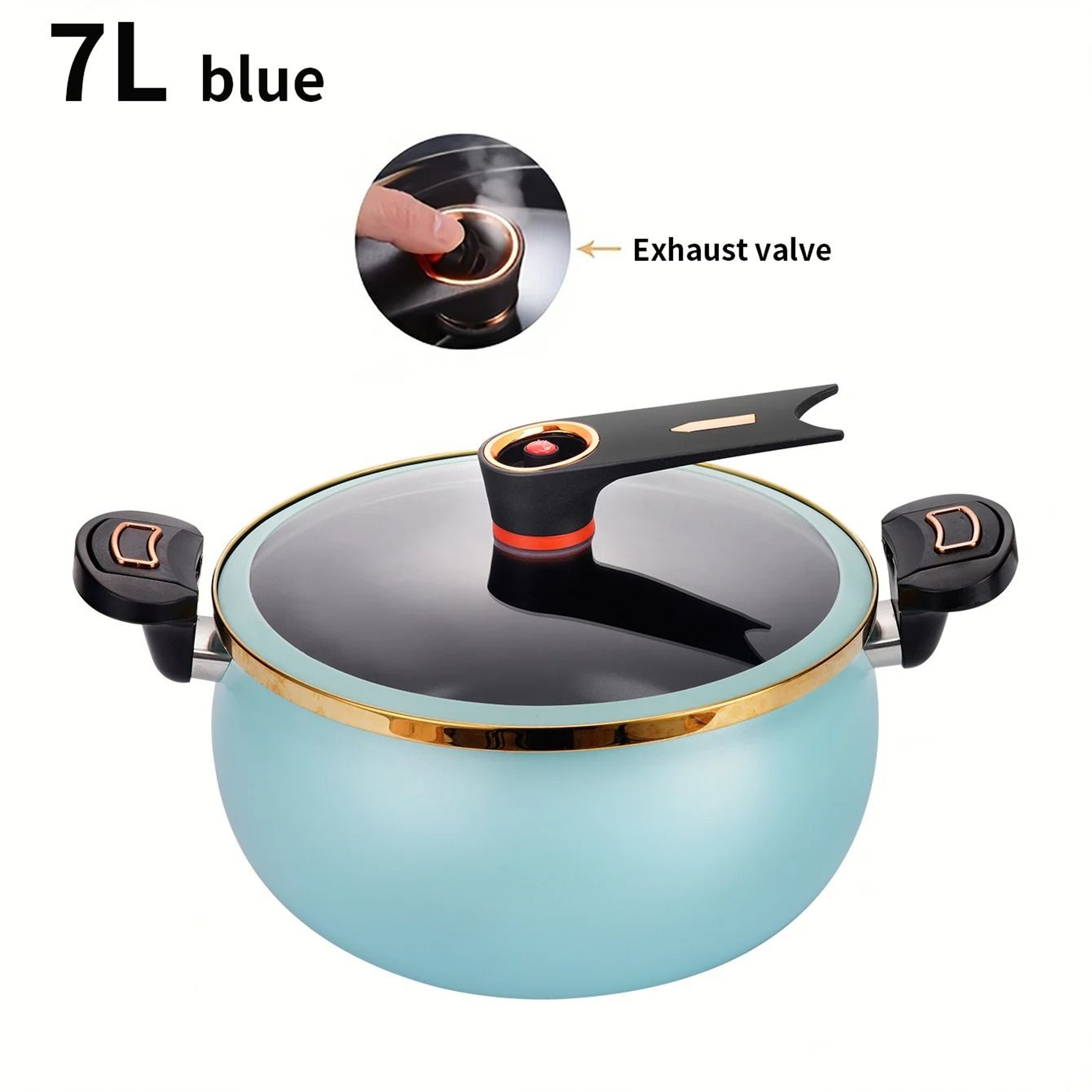 Large Capacity 7L Non Stick Micro Pressure Stew Pot 9
