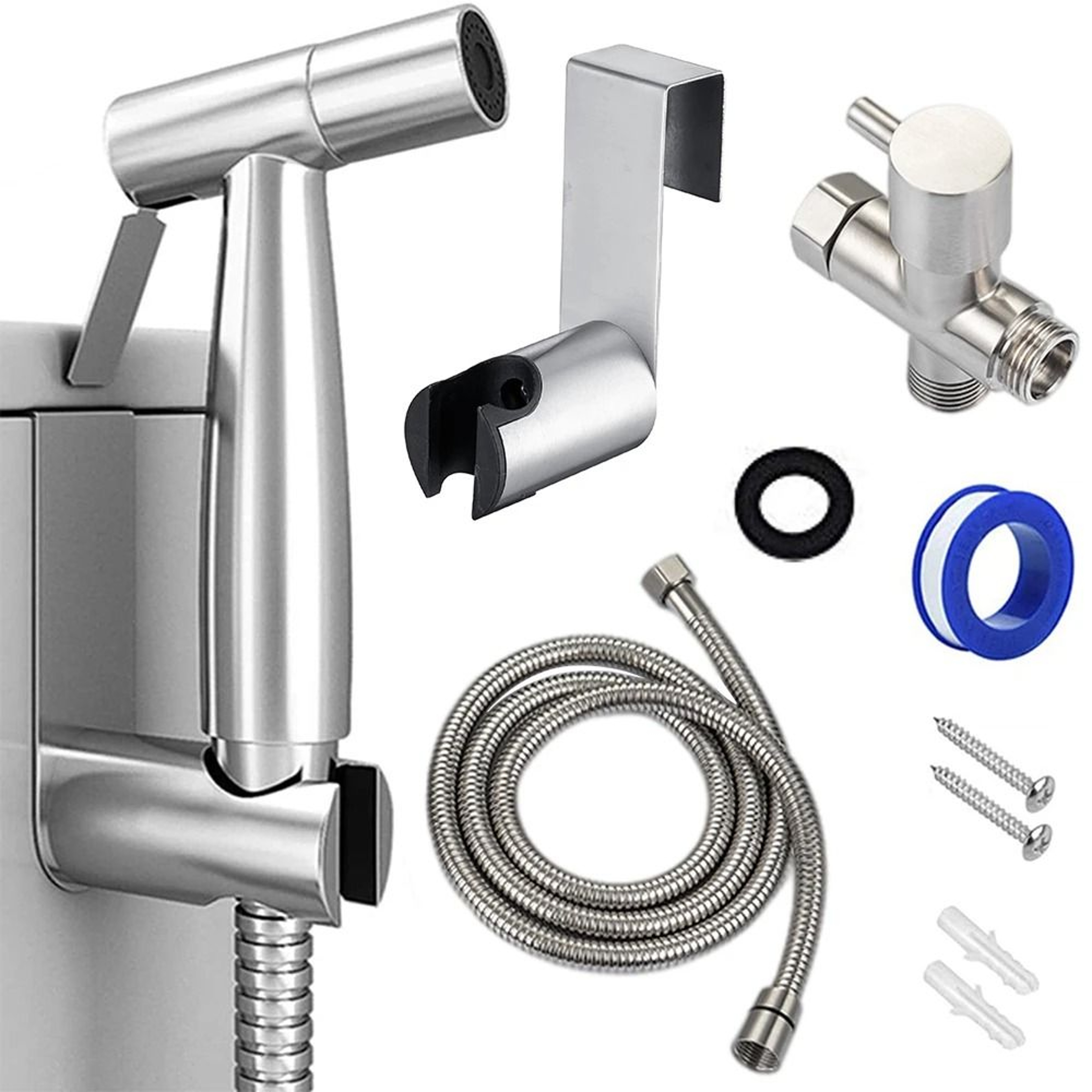 Stainless Steel Handheld Toilet Bidet Sprayer Kit 0