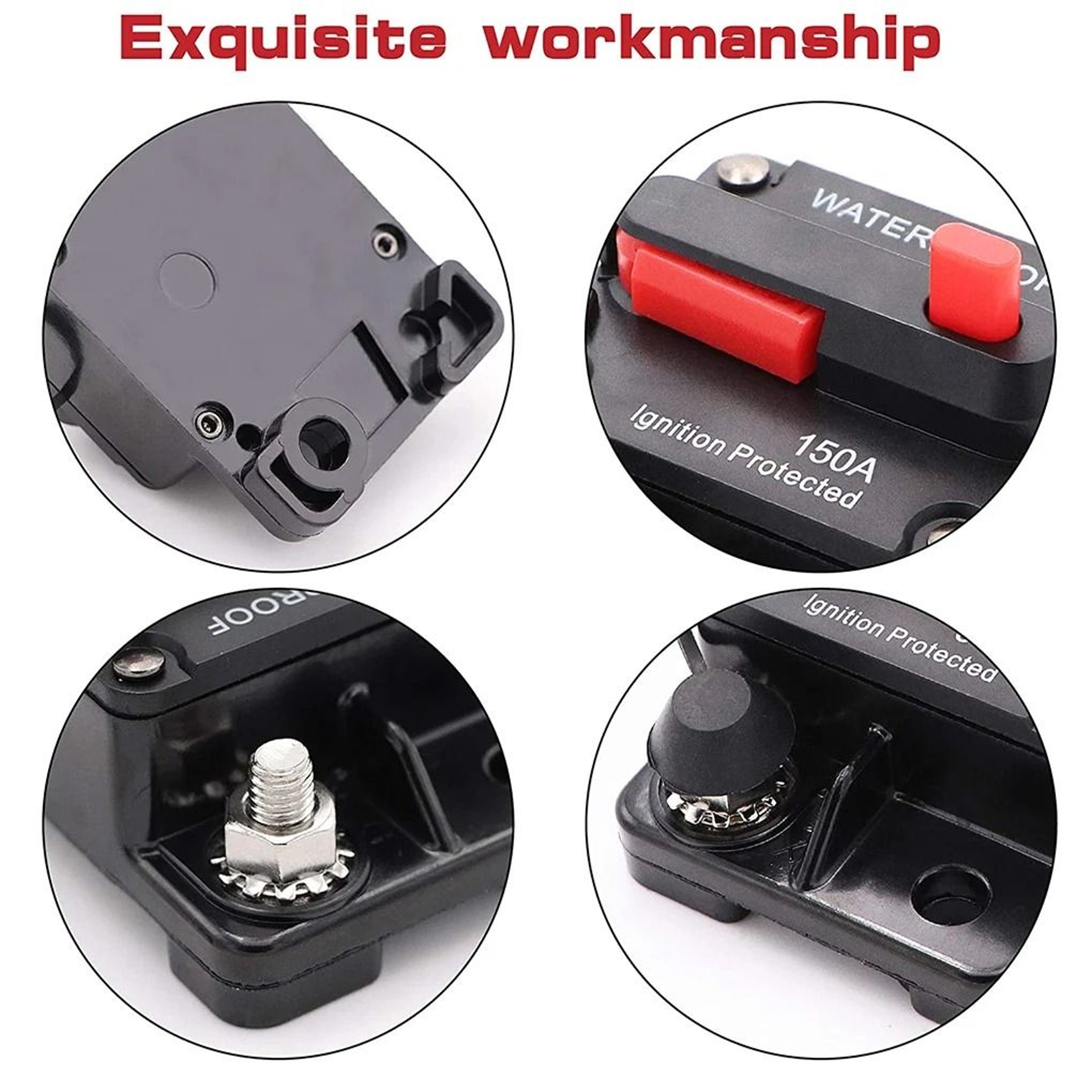 Waterproof Resettable Circuit Breaker Fuse For Car Boat RV And DC Systems 3