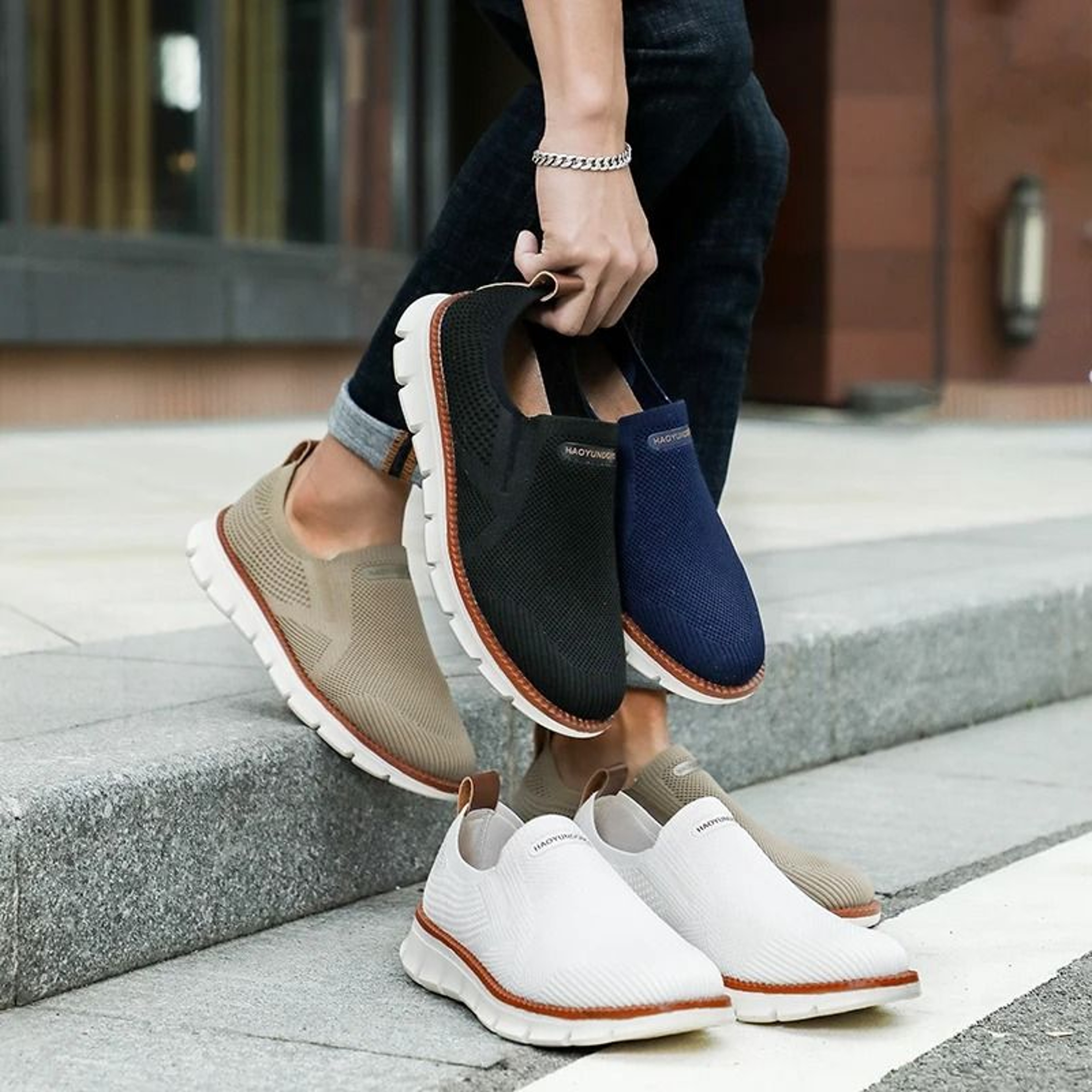 Men Breathable Mesh Loafers Lightweight Summer Fashion Trainers 3