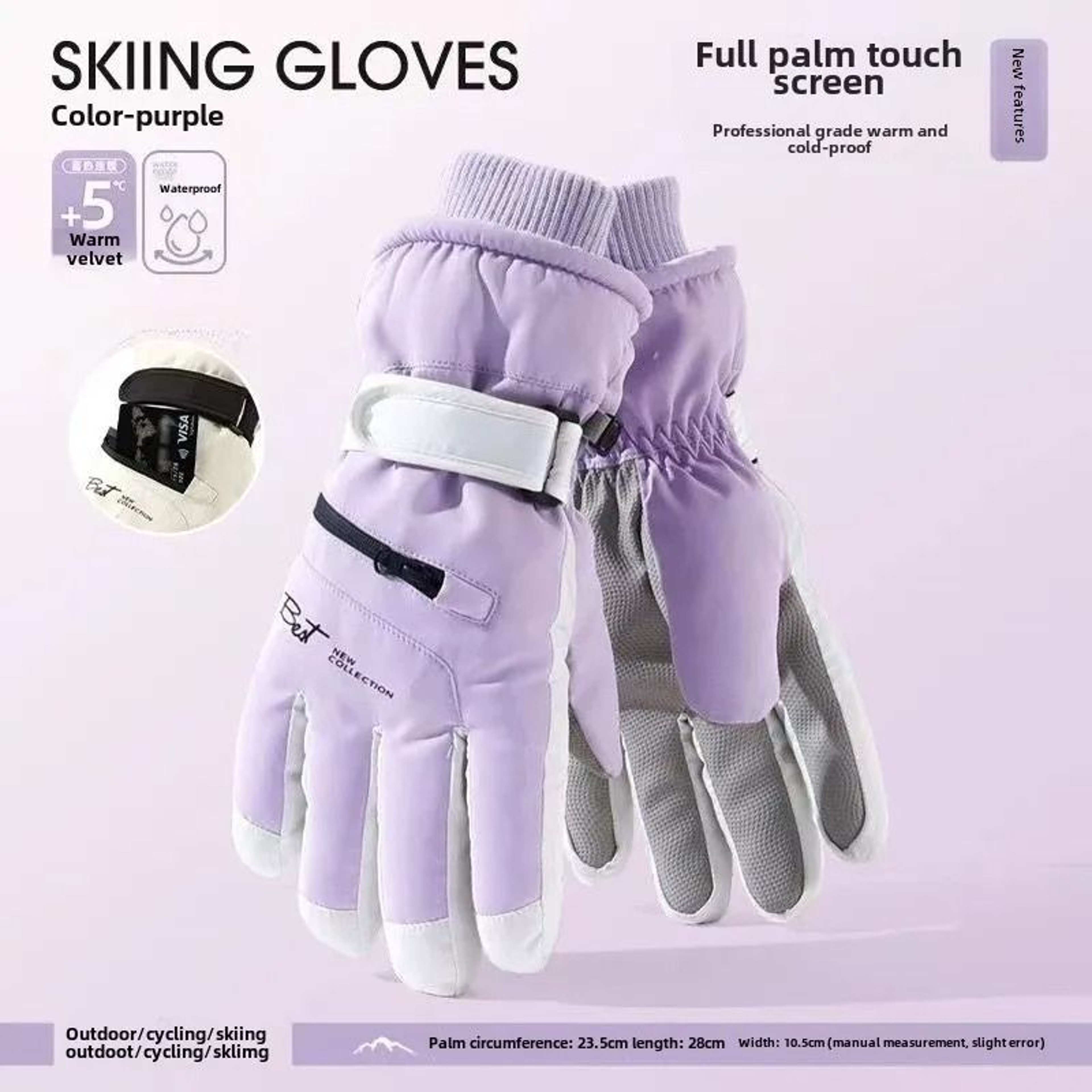 Winter Waterproof Touch Screen Gloves For Cycling Ski And Snowboard 10