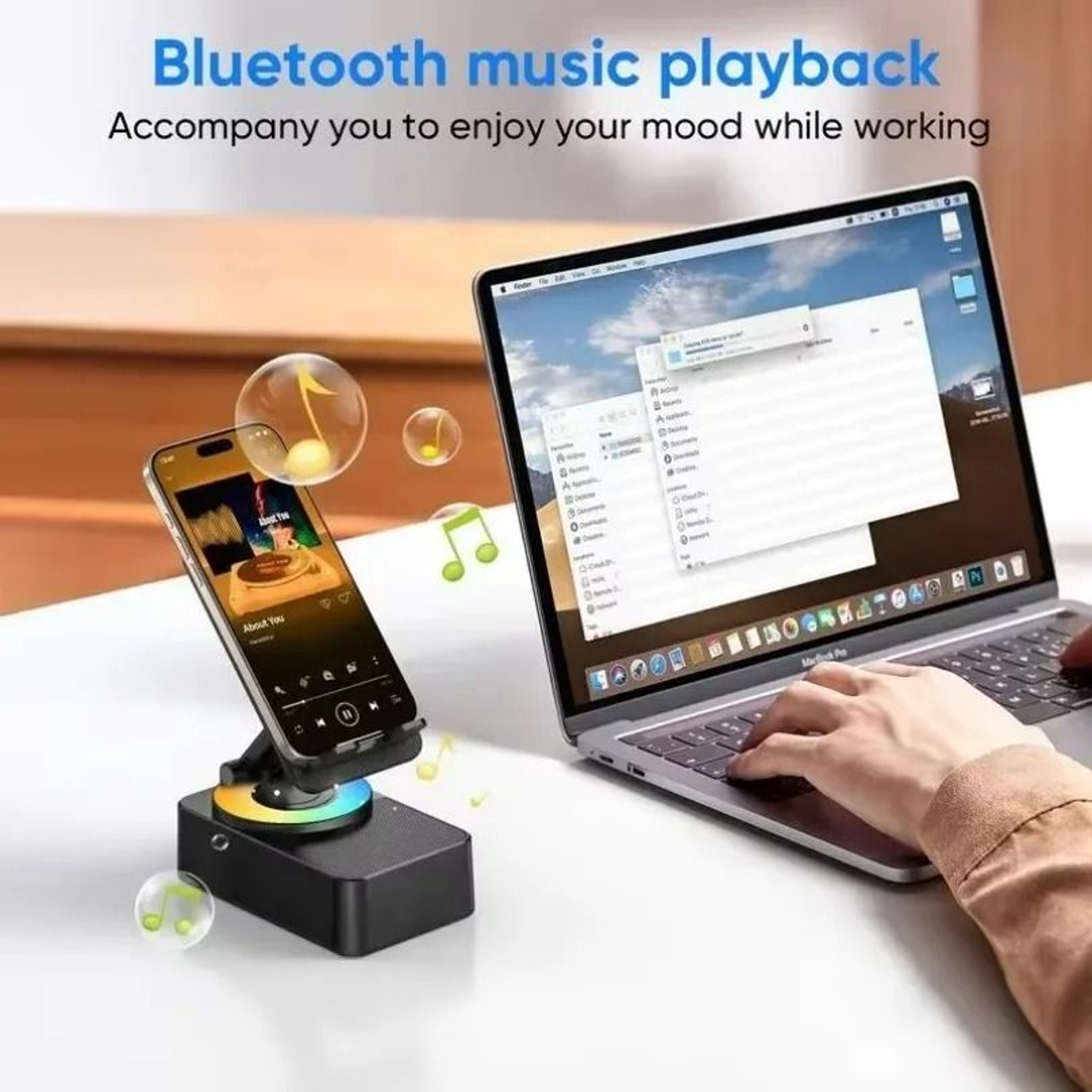 Wireless Bluetooth Speaker With Phone Holder And Power Bank 2