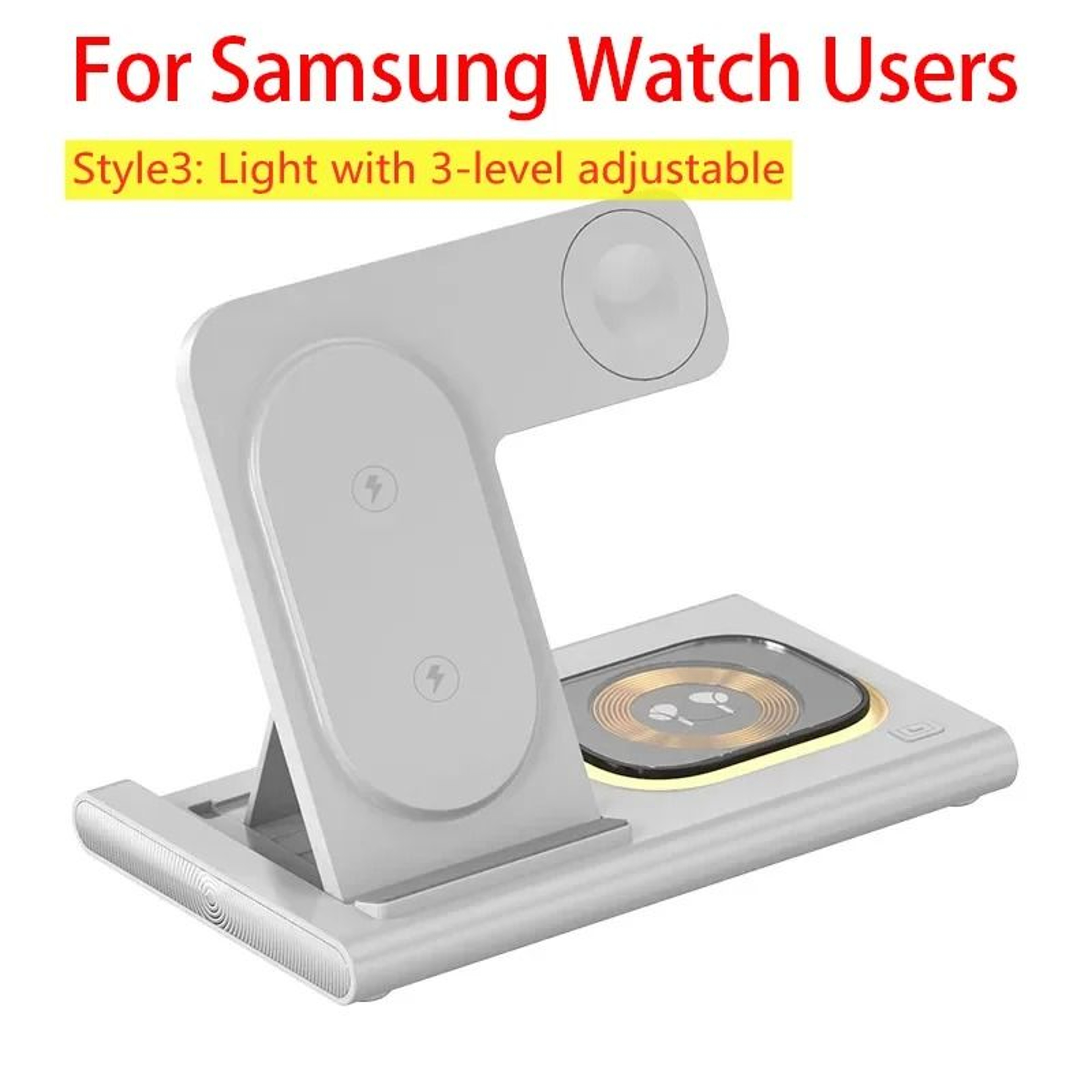 3 In 1 Wireless Charger Stand Dock For Phone Watch And Earbuds 14