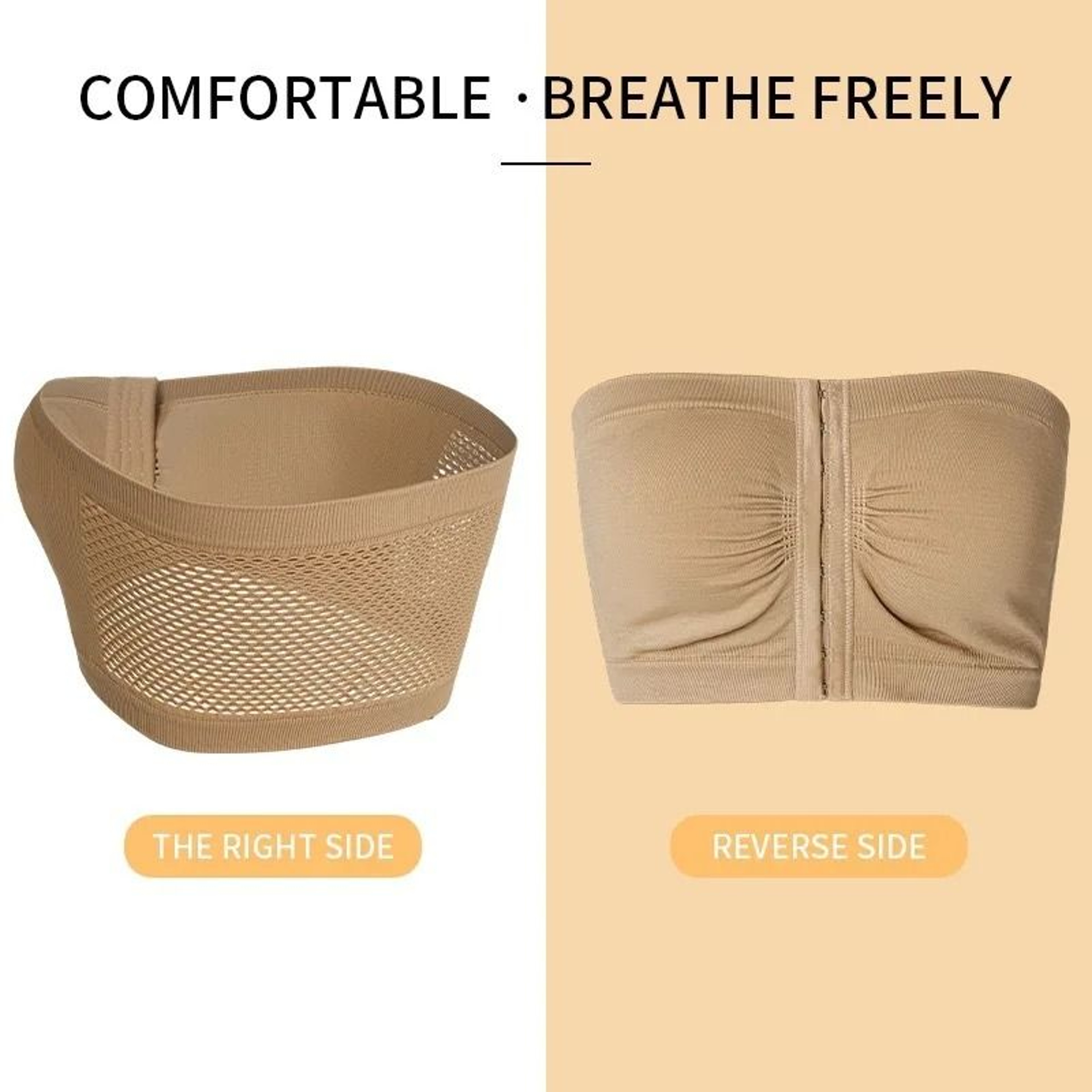 Strapless Front Button Wireless Bra With Seamless Support 4