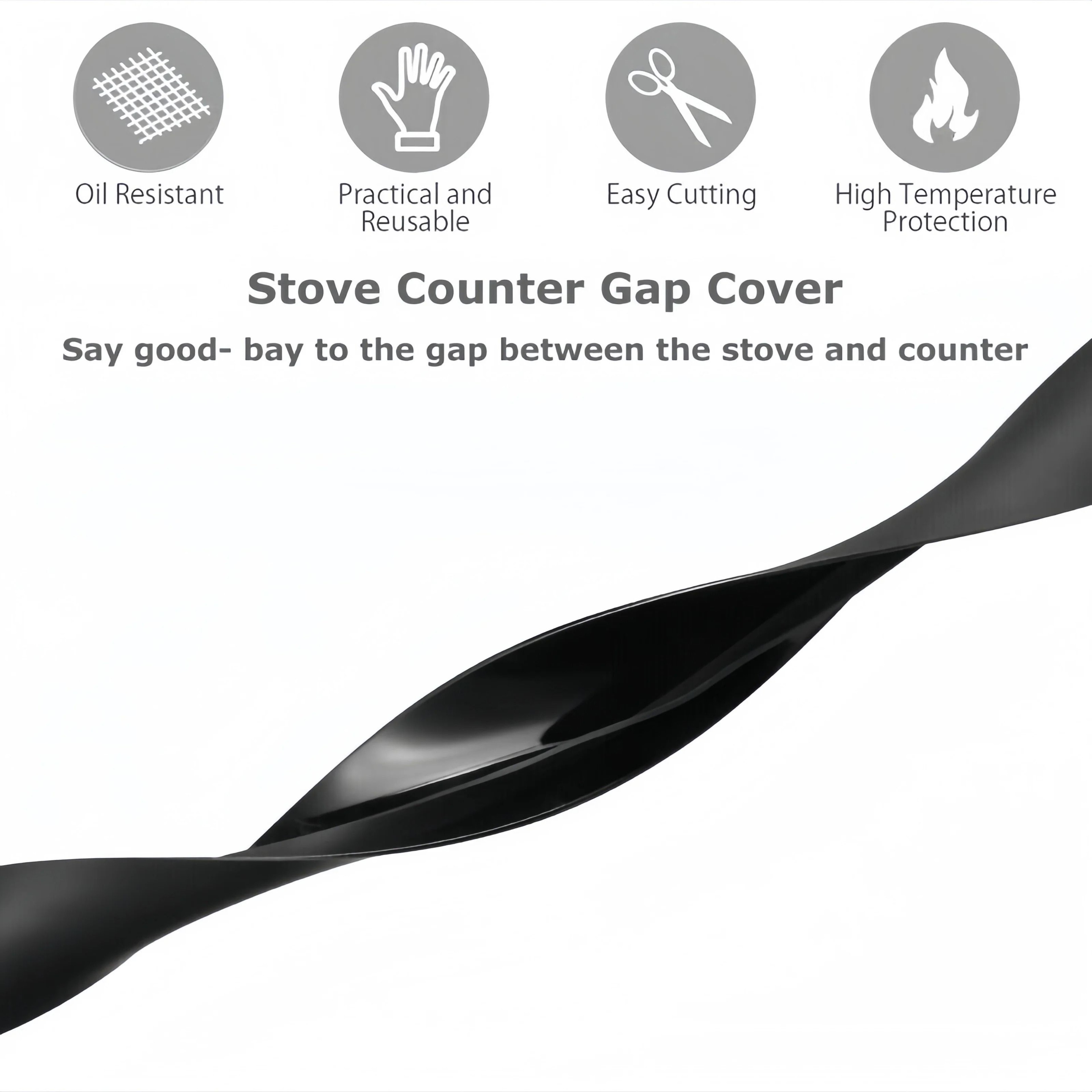 Silicone Gap Seal Strip For Kitchen Stove Counter 2