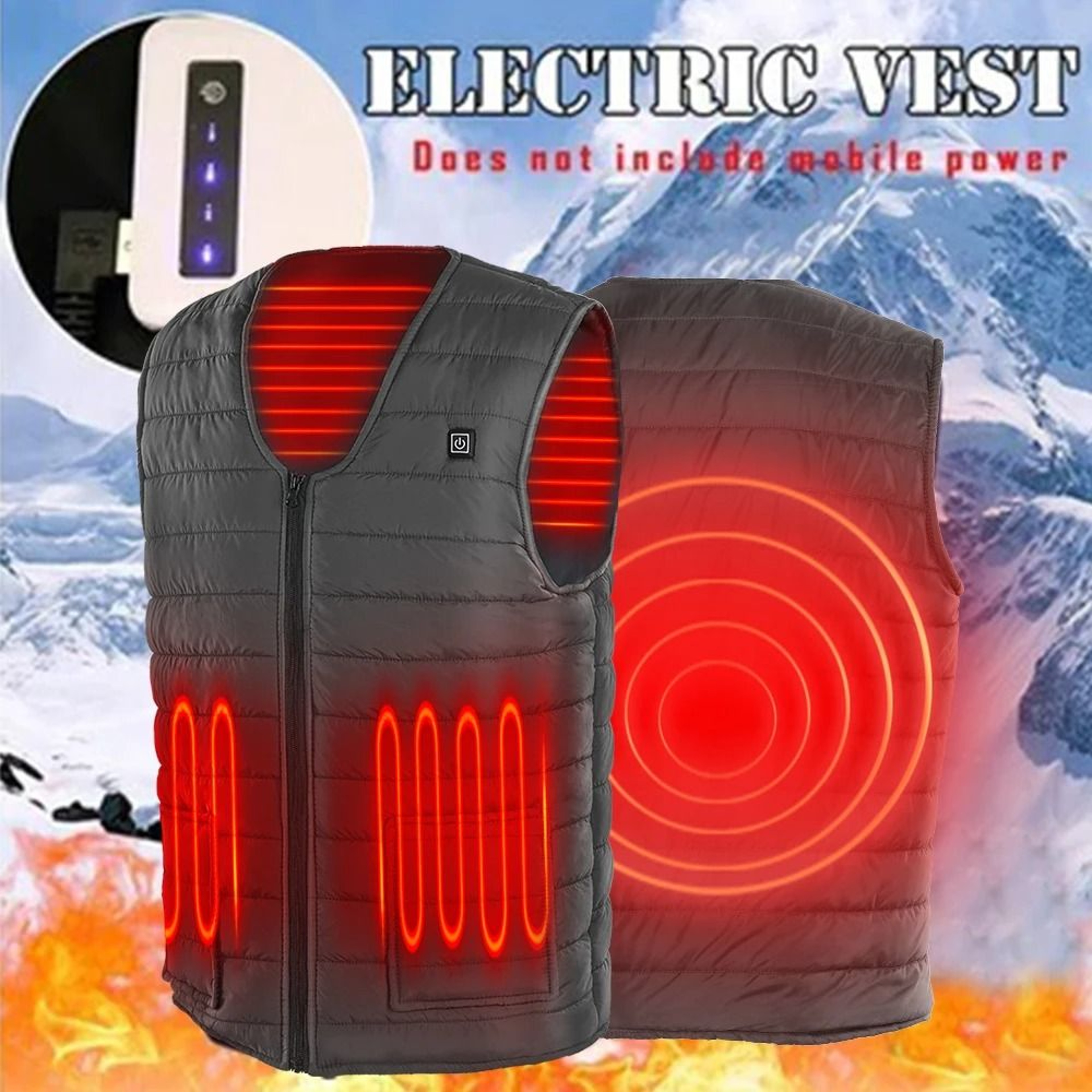 Smart Heating Thermal Cotton Vest With 5 Or 9 Heating Zones For Men And Women 1