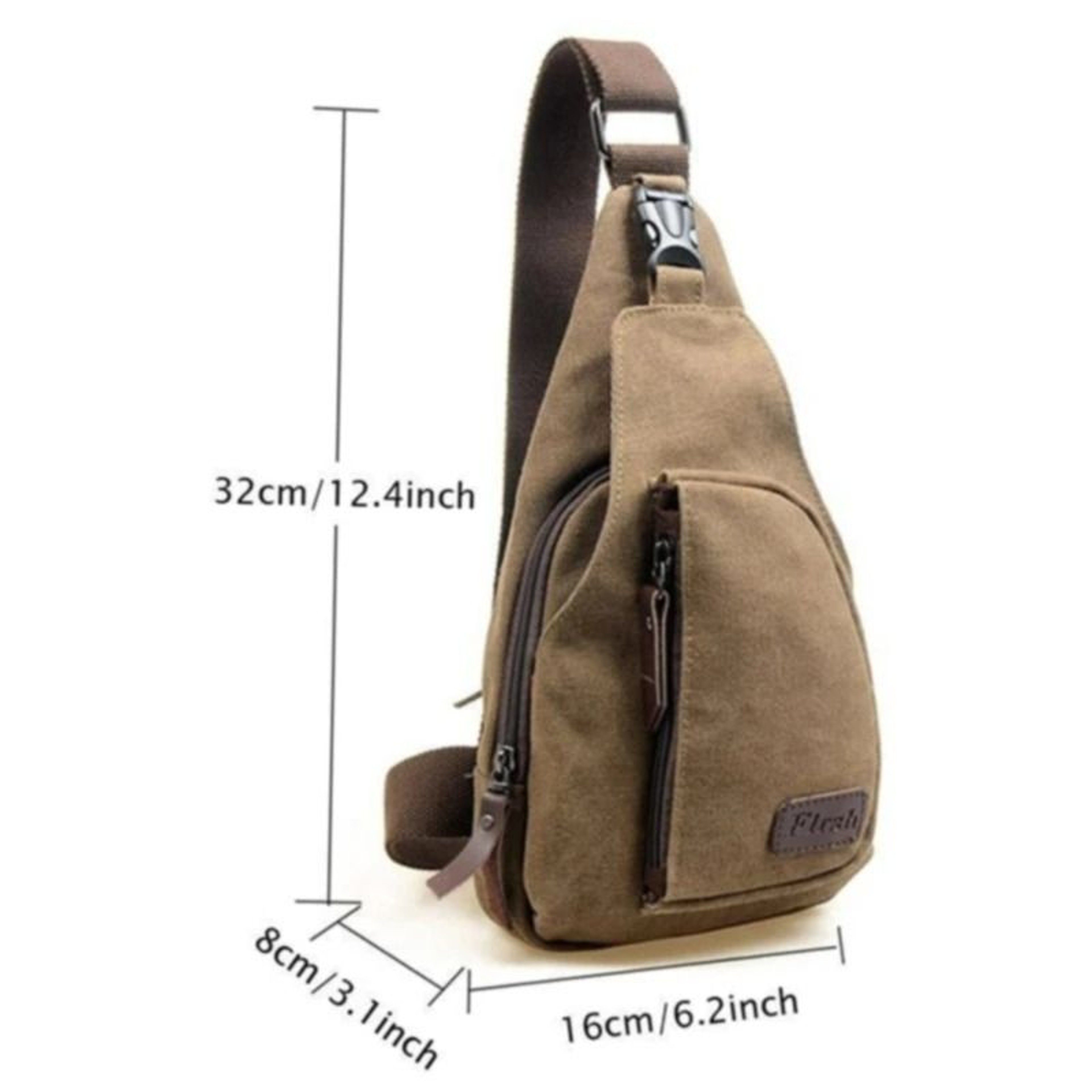Vintage Canvas Satchel Shoulder Sling Chest Pack 0