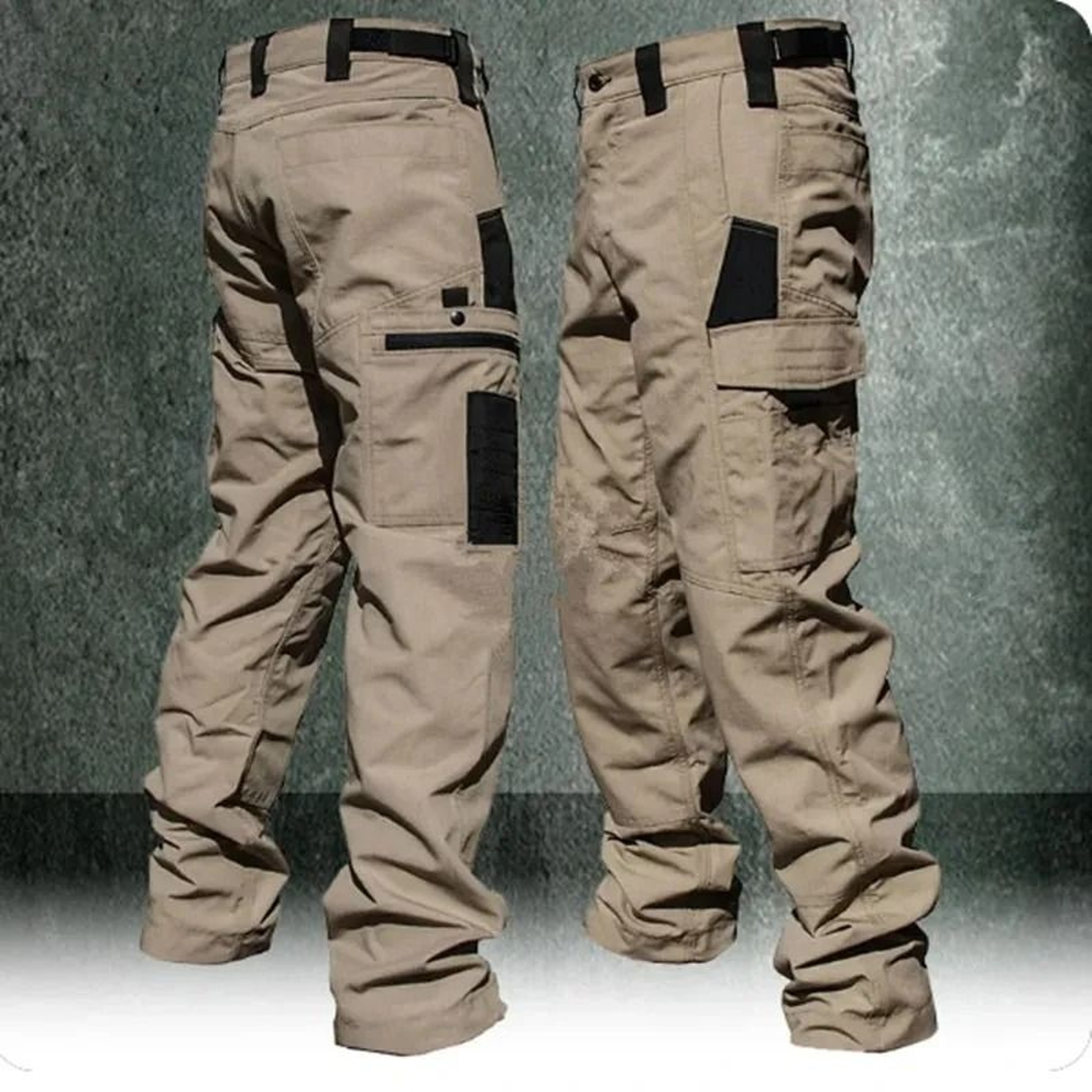 Mens Tactical Waterproof Cargo Pants Outdoor Multi Pocket Combat Trousers 0